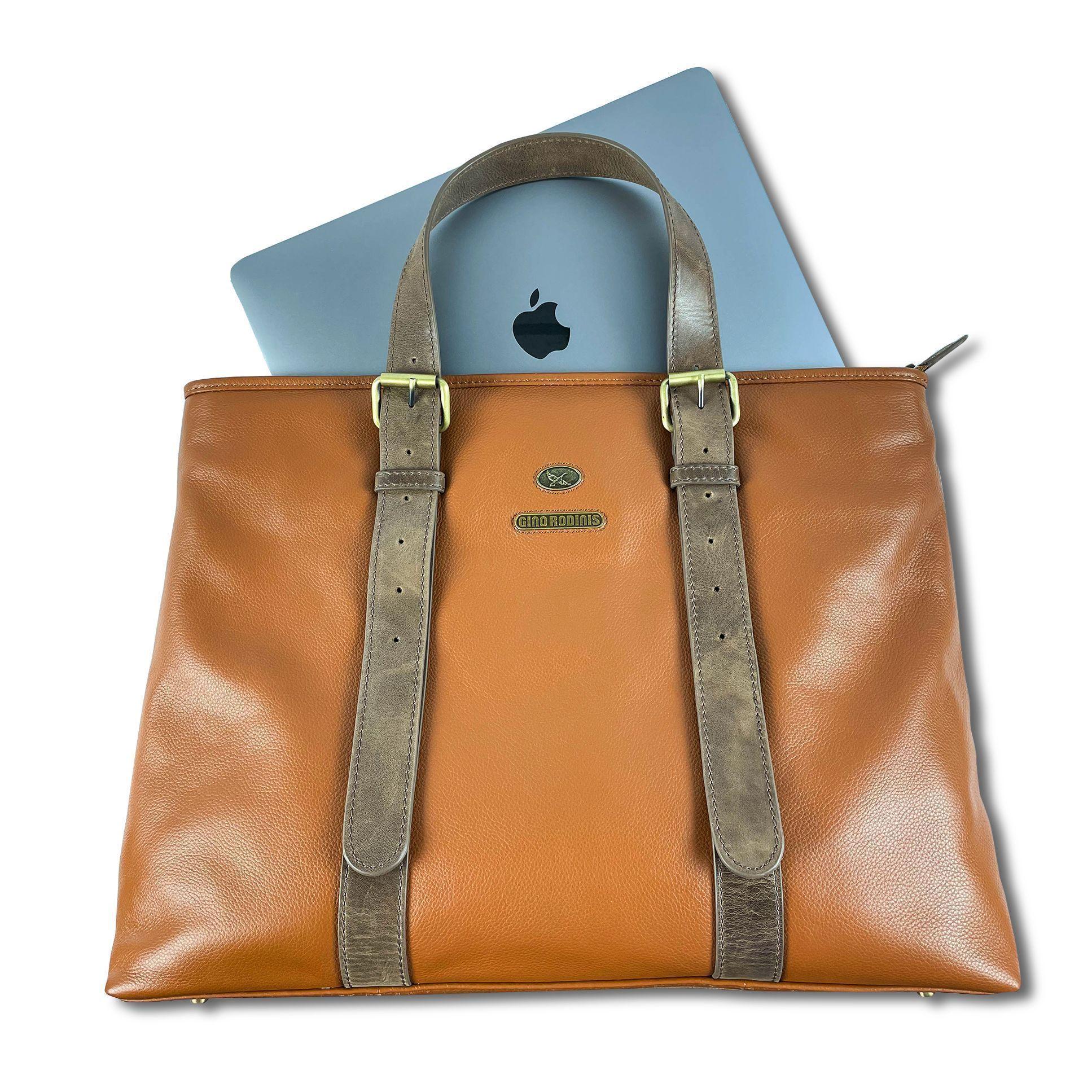 Tote Bag Gino Rodinis  2203 Tabaco/Marrón-2