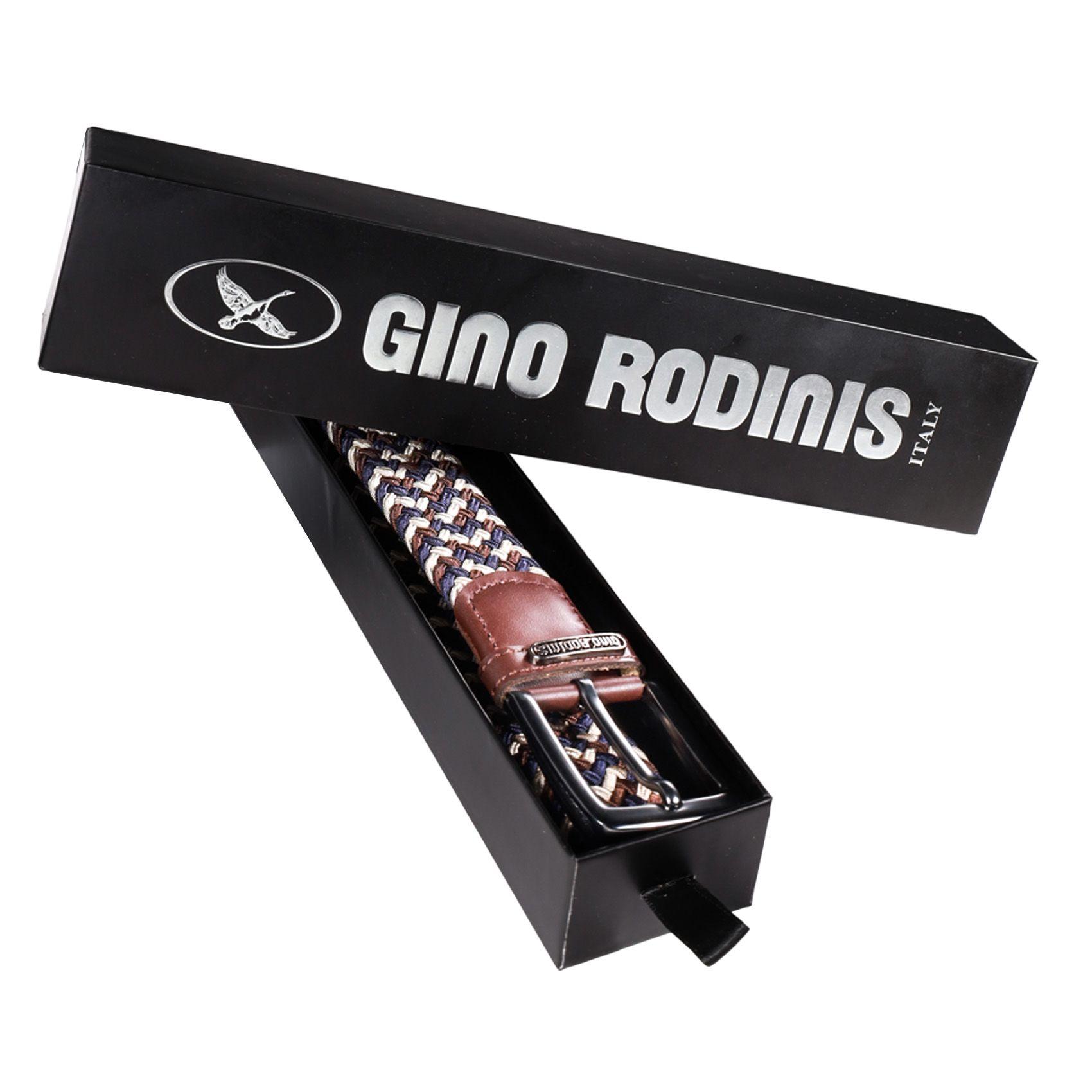 CINTURÓN ELASTICADO GINO RODINIS HOMBRE 2519 MARRON/AZUL S-M-4