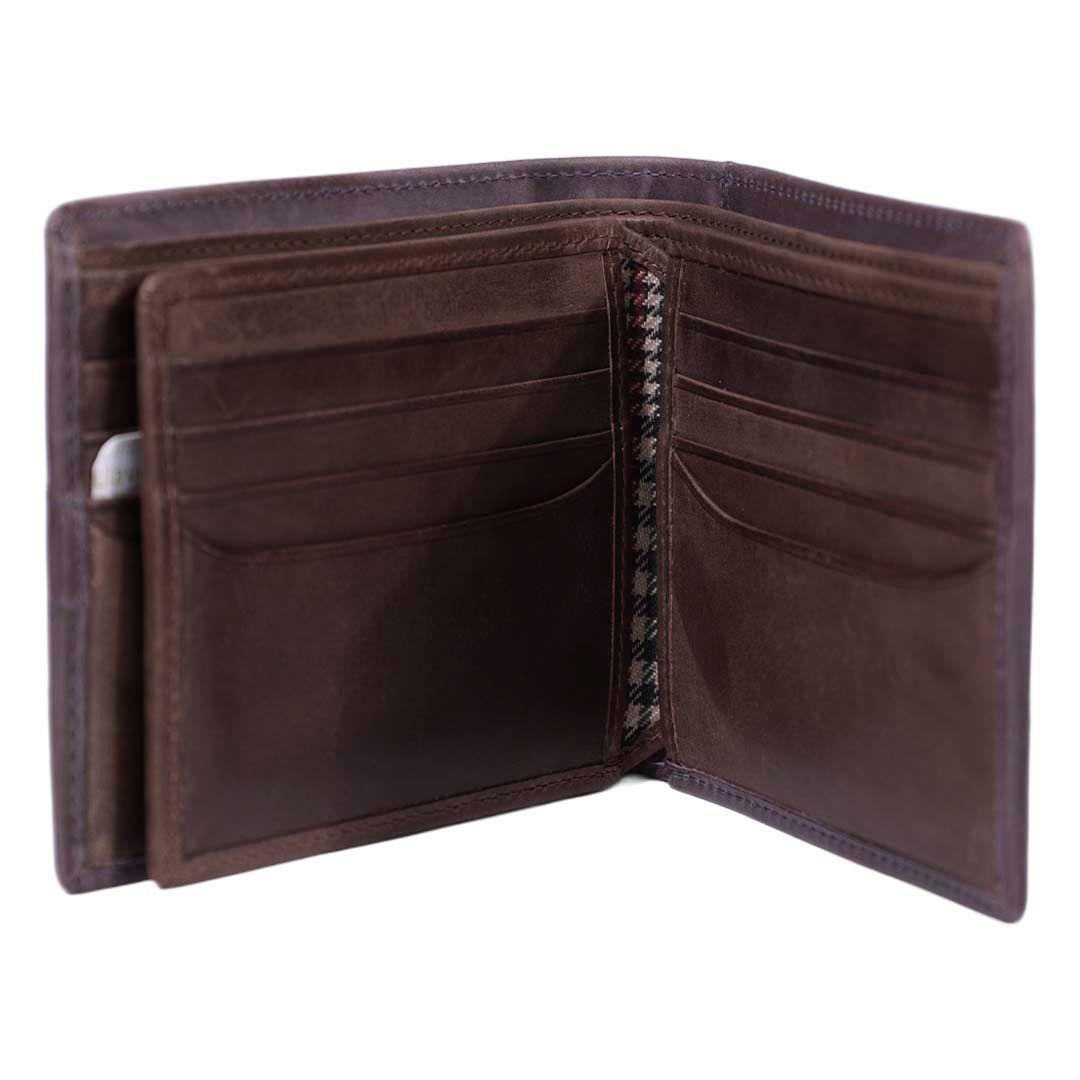 Billetera de cuero Hombre Texas 162 Gris/Marrón-3