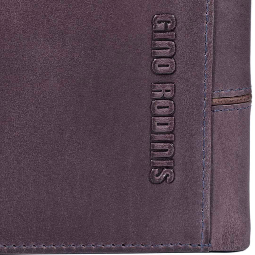 Billetera de cuero Hombre Texas 162 Gris/Marrón-4