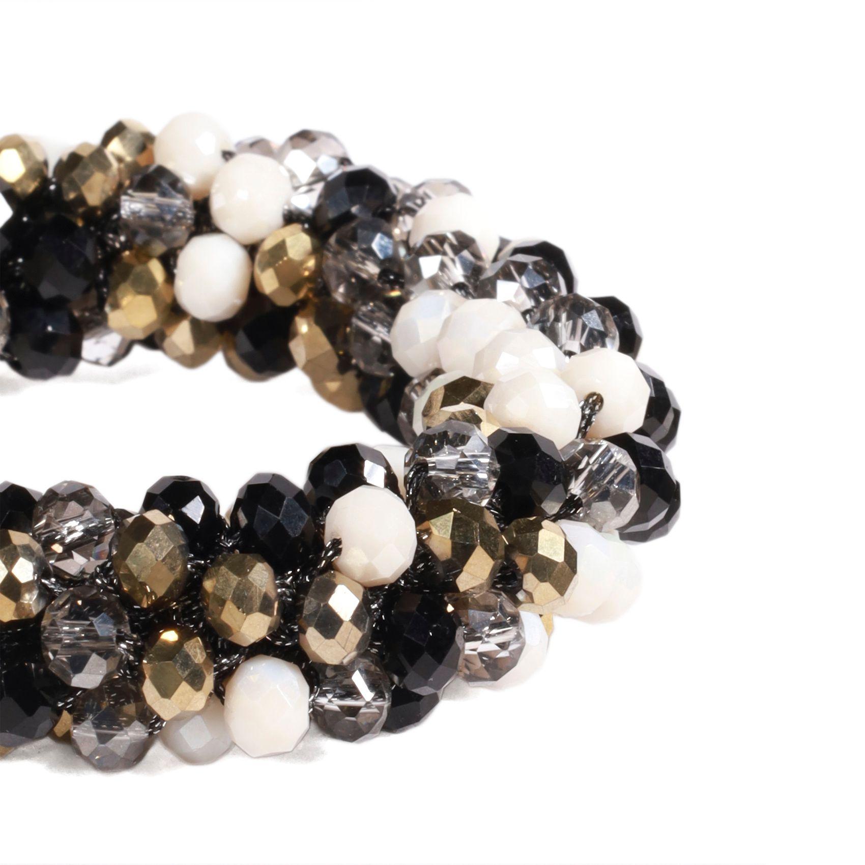 BRAZALETE MUJER GINO RODINIS B517 | Dorado/Negro/Blanco Perlado-2