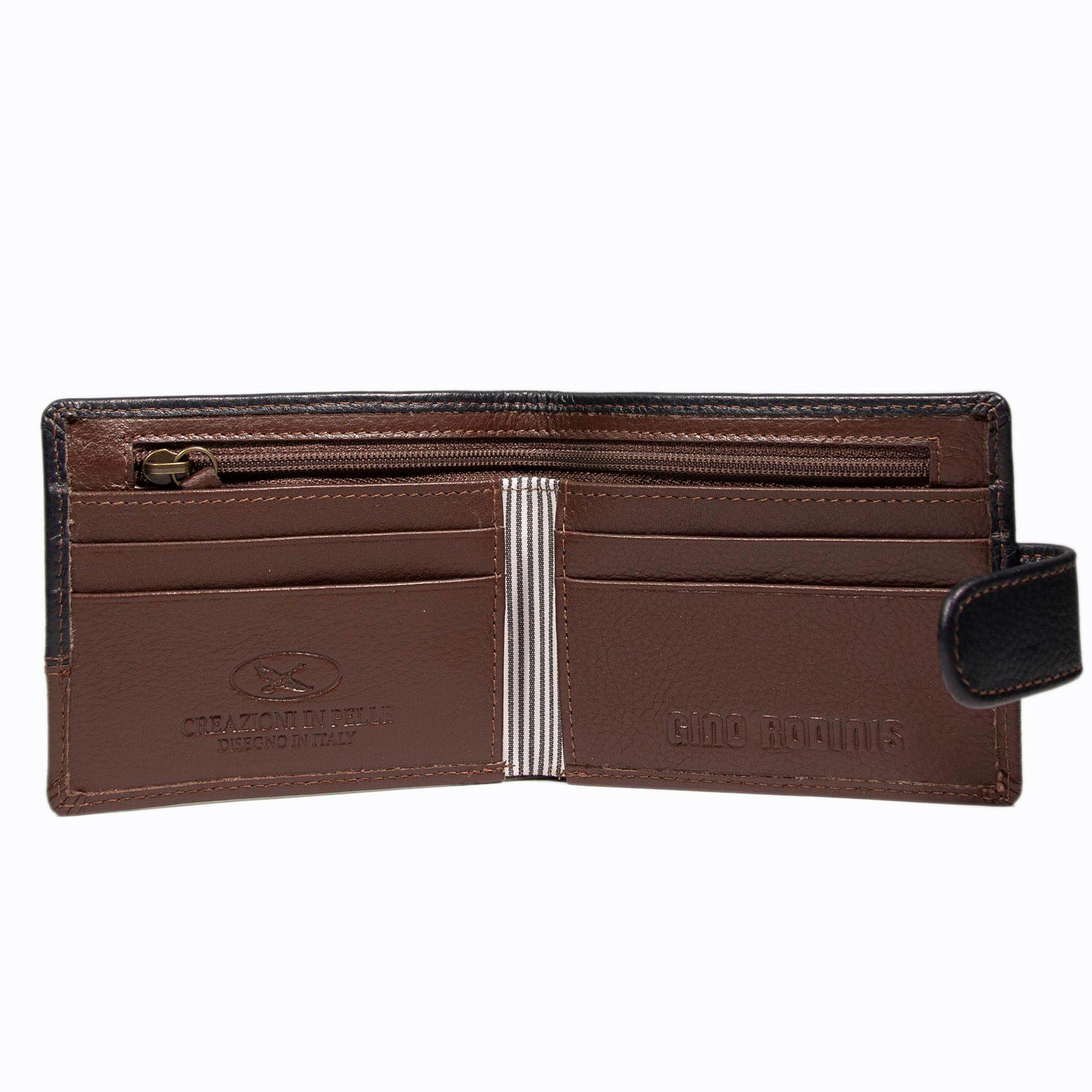 Billetera Hombre Capri 986 Azul/Cafe Gino Rodinis-2