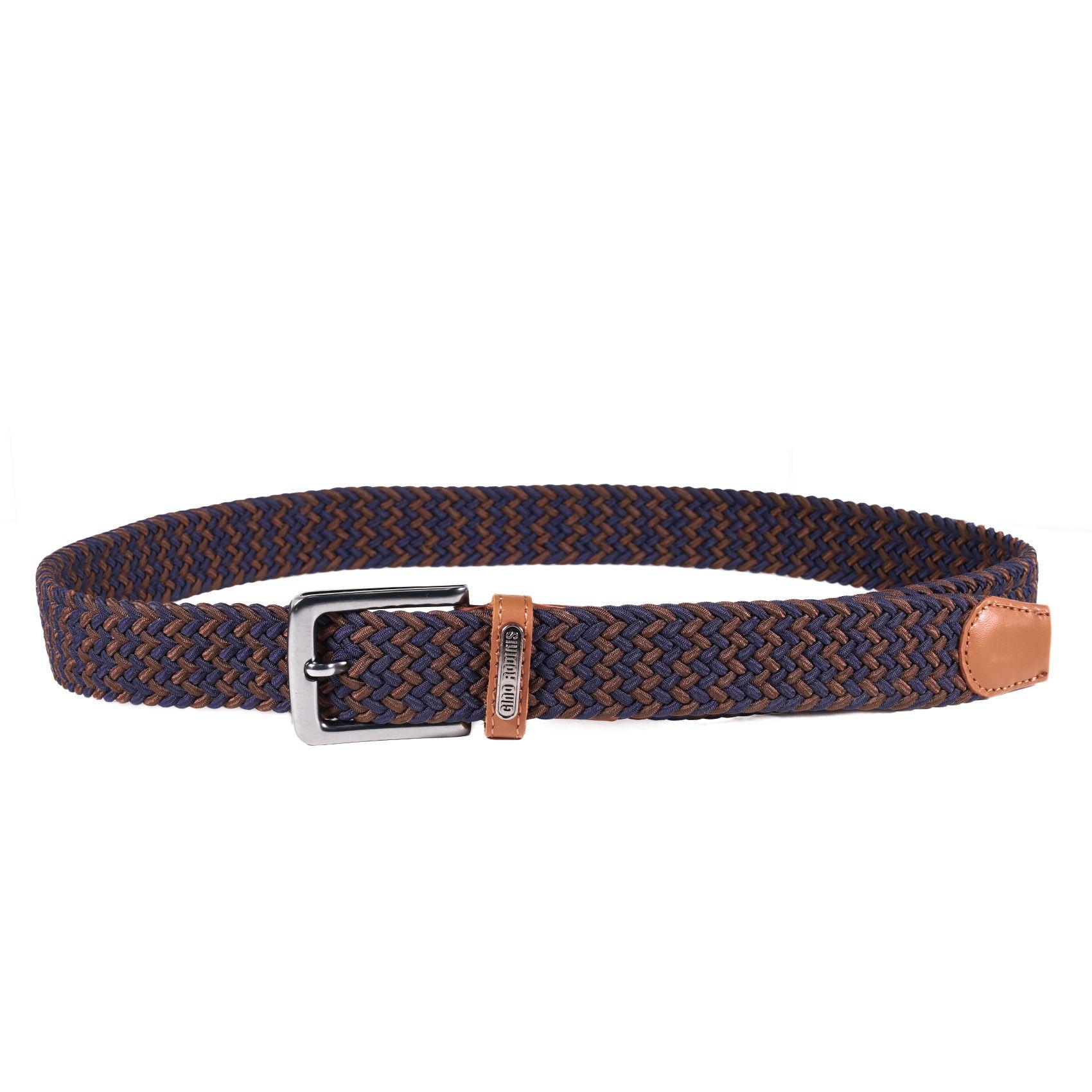 CINTURÓN ELASTICADO GINO RODINIS HOMBRE 2515 AZUL/MARRON S-M-2
