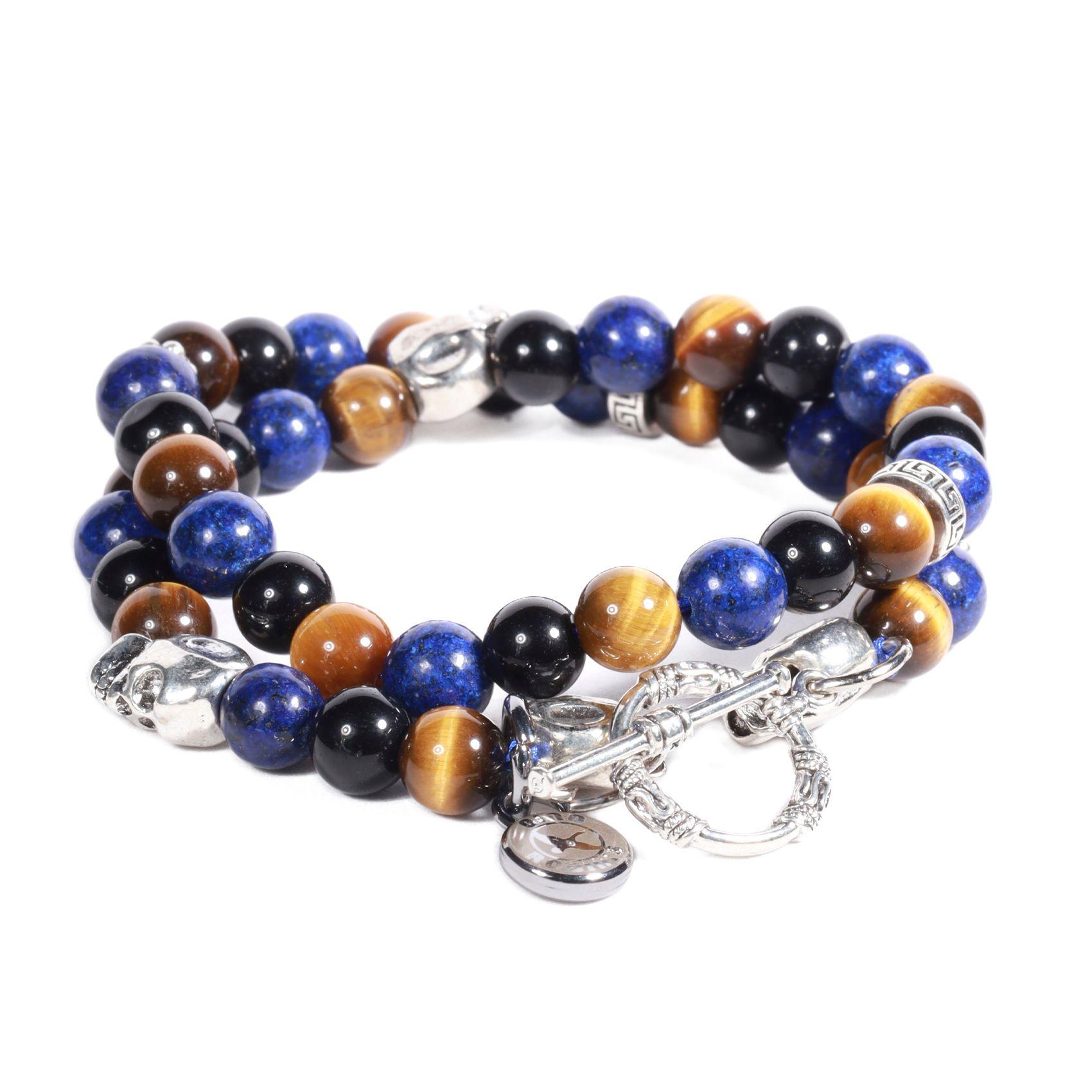 BRAZALETE UNISEX GINO RODINIS B500 | Azul/Marrón-1