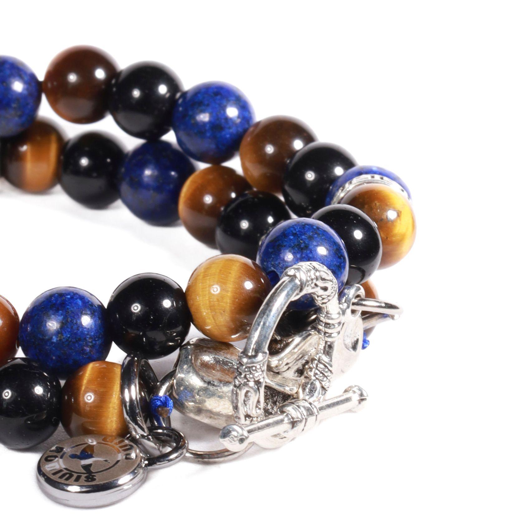 BRAZALETE UNISEX GINO RODINIS B500 | Azul/Marrón-2