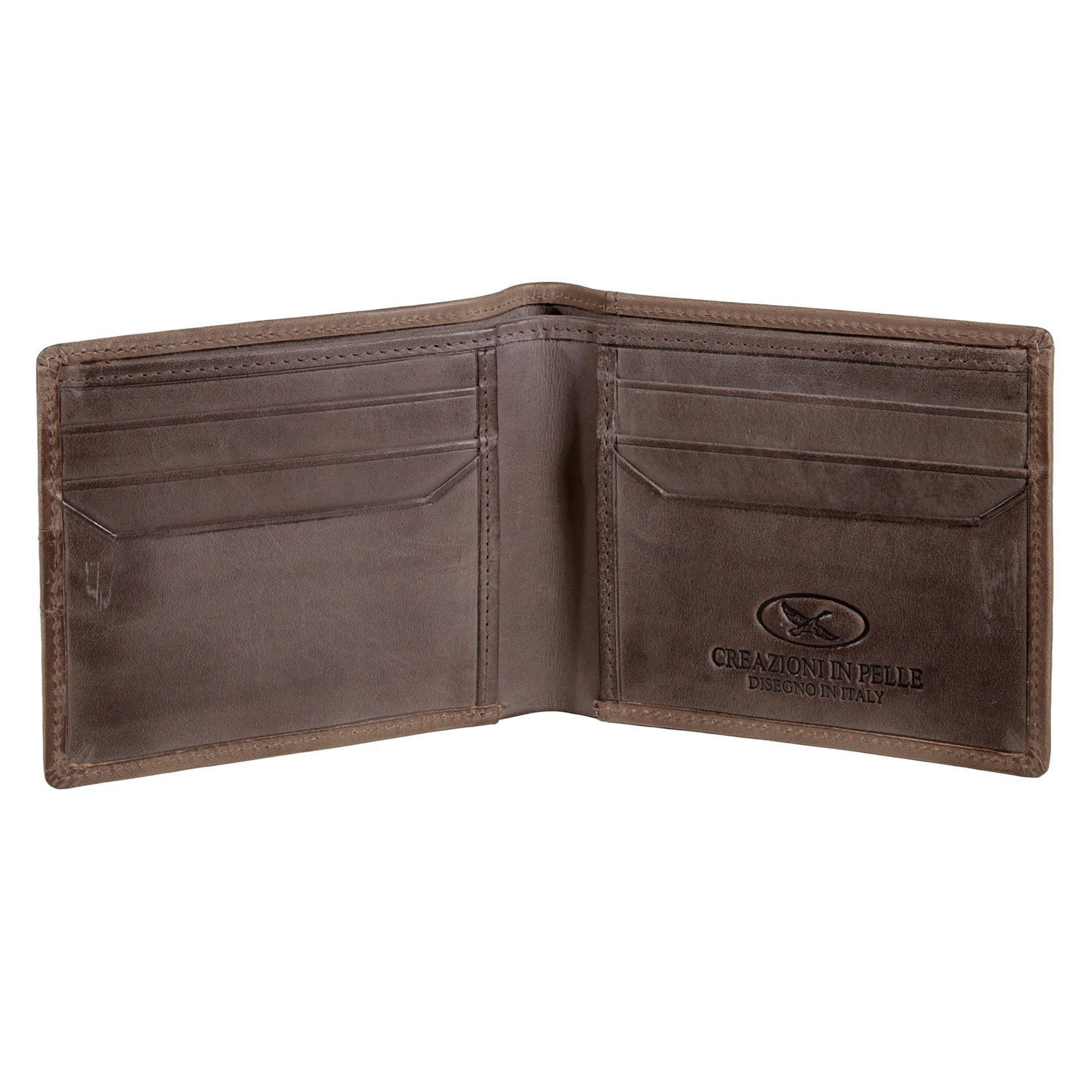 Billetera de cuero Hombre Texas 1.164 Camel/Marrón-2