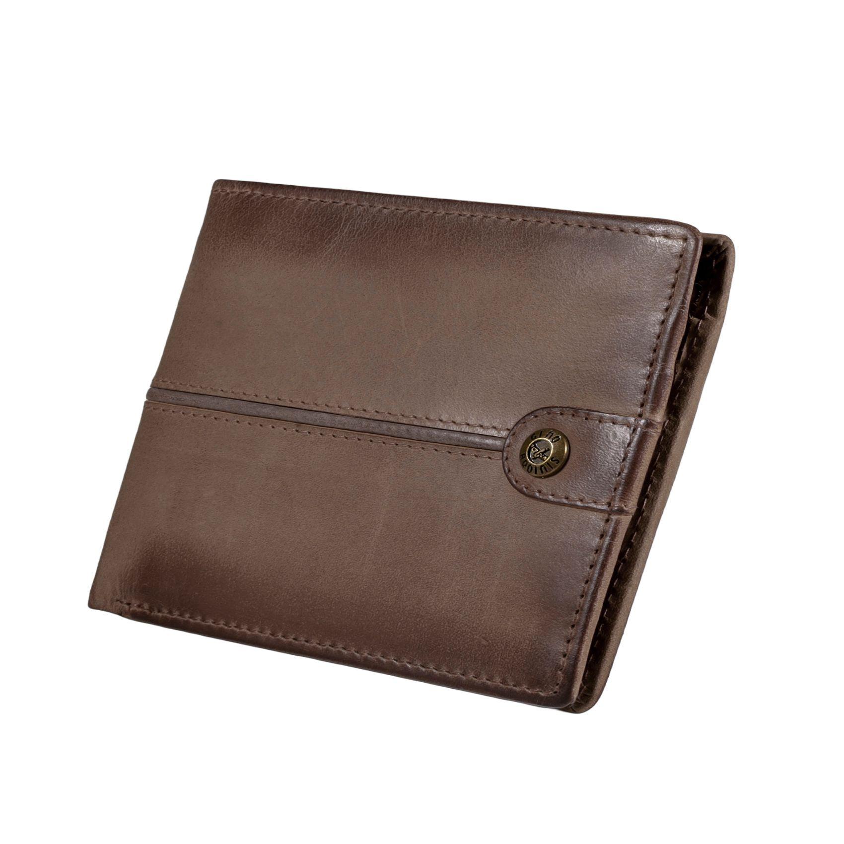 Billetera de cuero Hombre Texas 1.164 Camel/Marrón-4