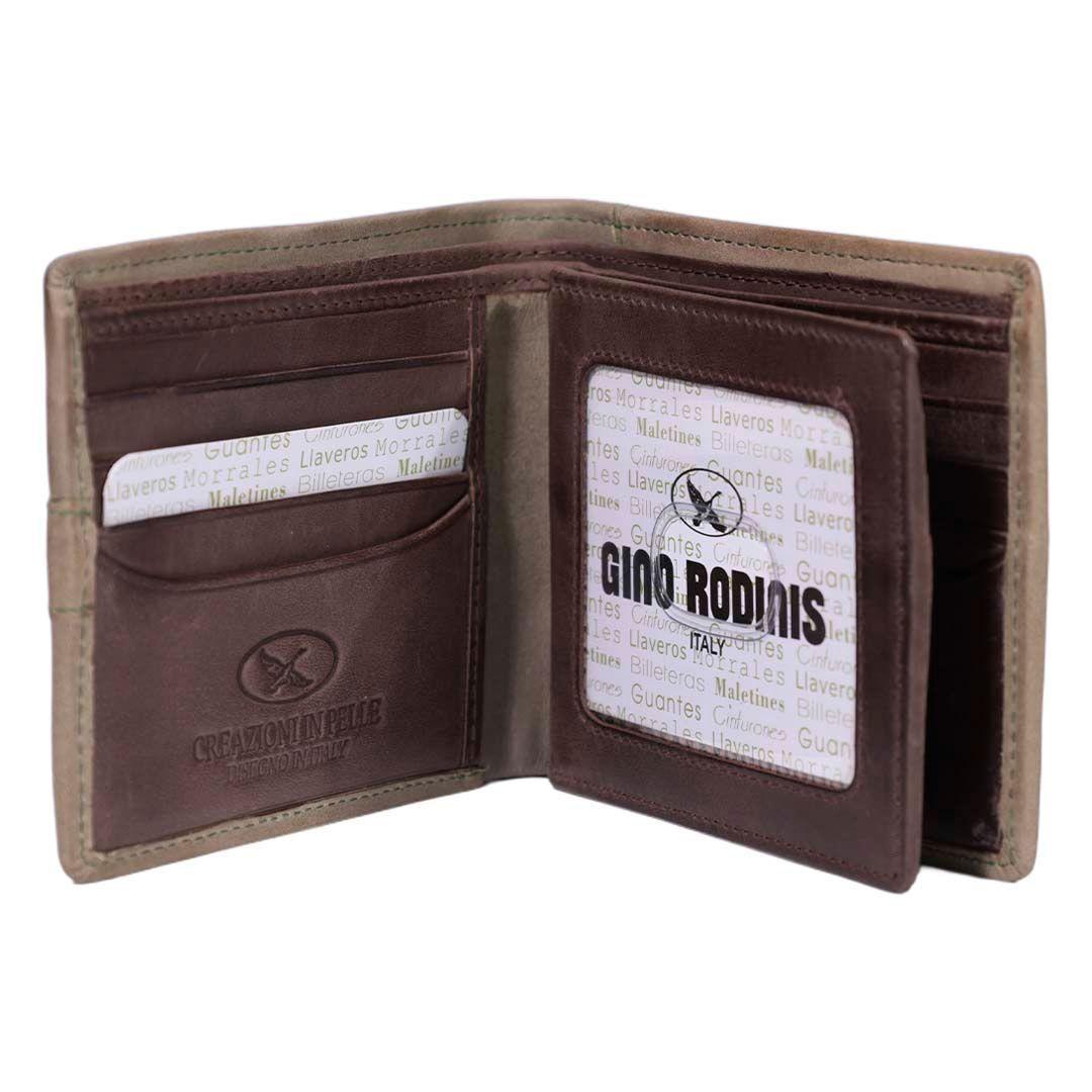 Billetera Gino Rodinis Texas 162 Verde/Marrón-2