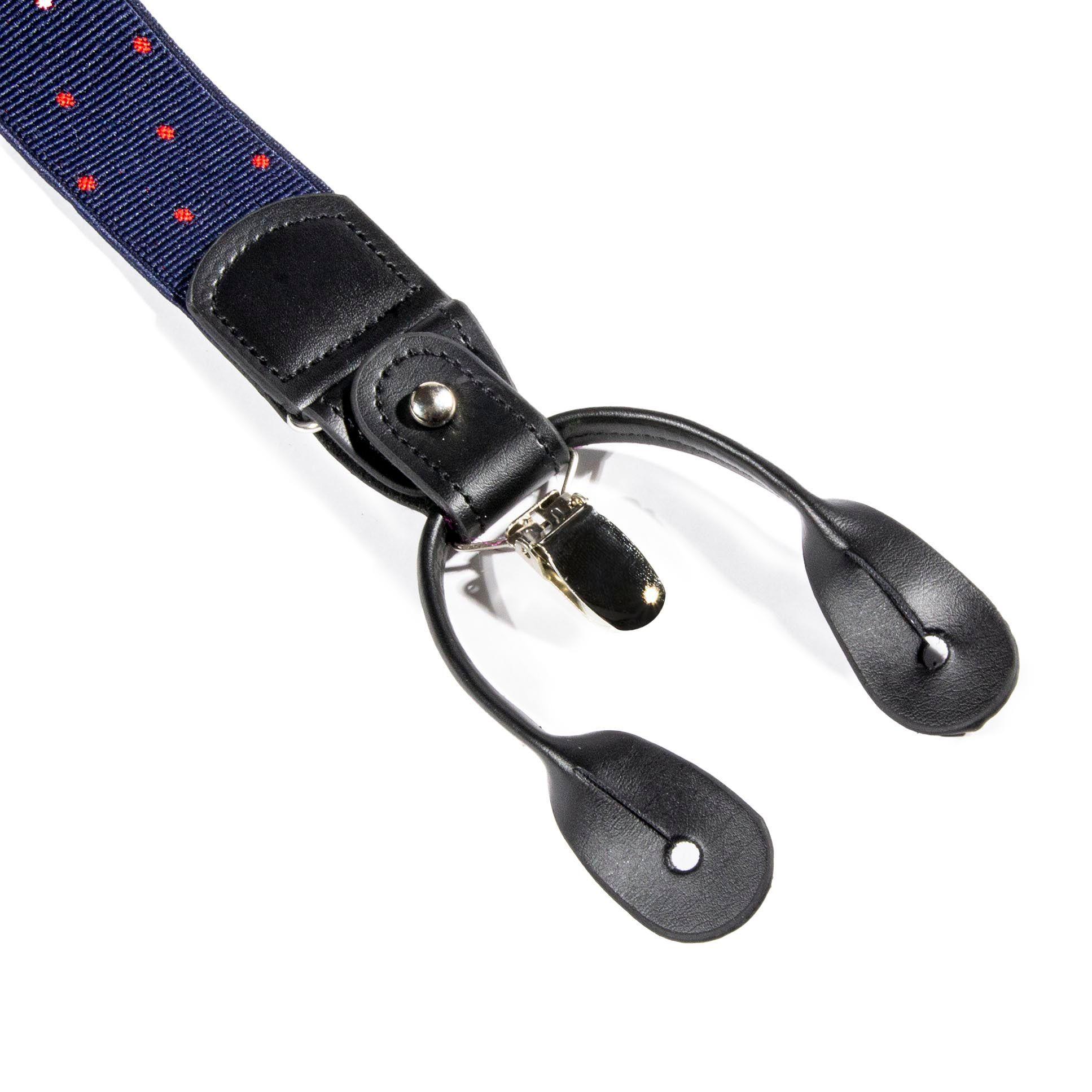 Suspensor Azul a rayas con puntos Rojos SP004-2