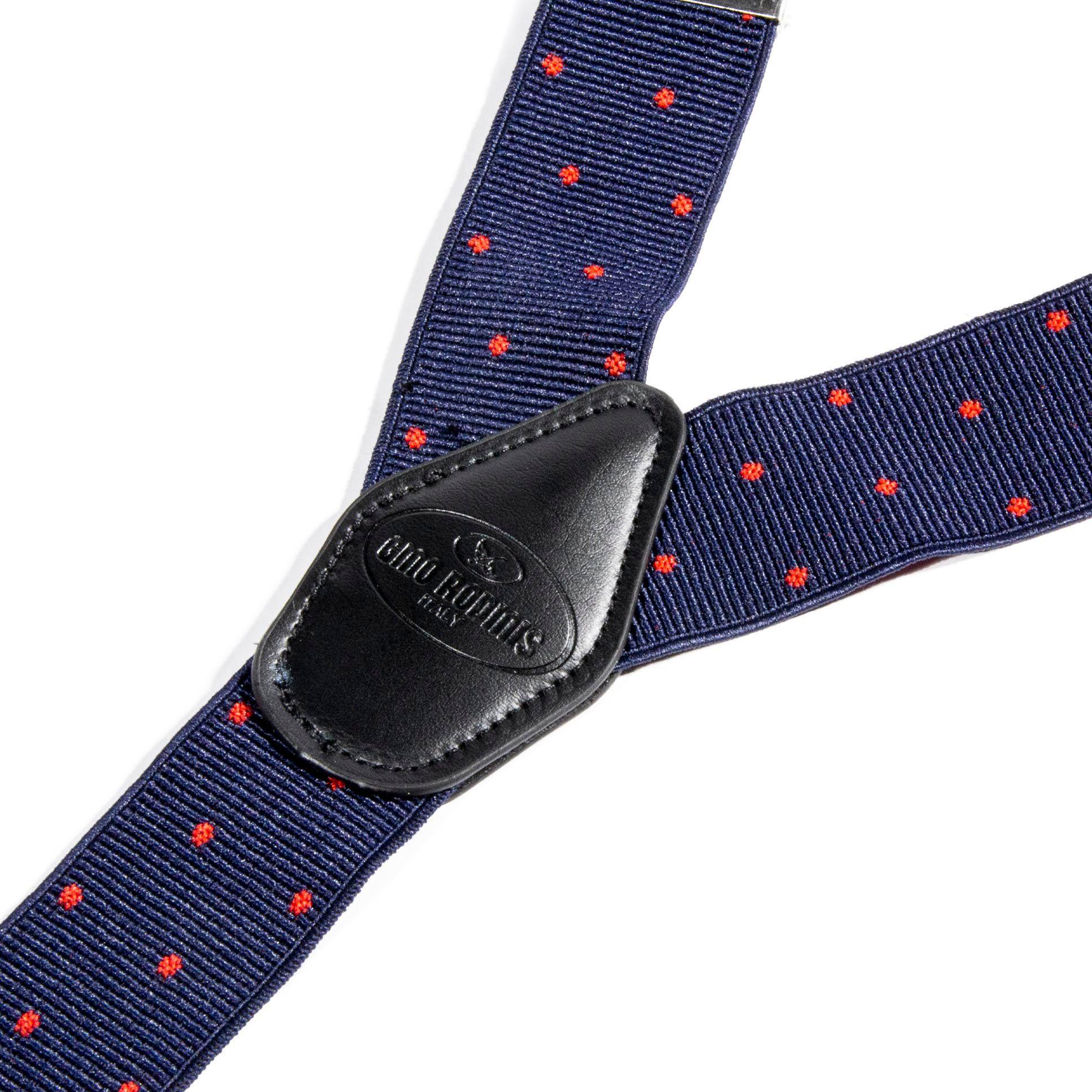 Suspensor Azul a rayas con puntos Rojos SP004-1