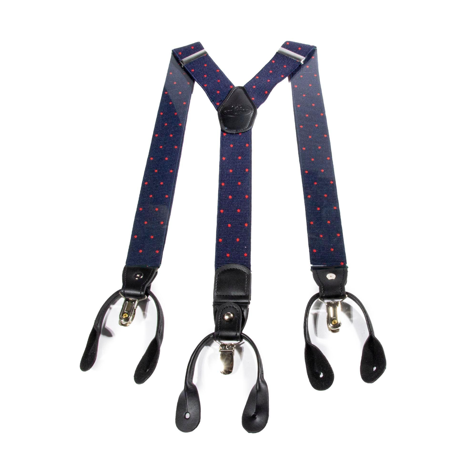 Suspensor Azul a rayas con puntos Rojos SP004-0