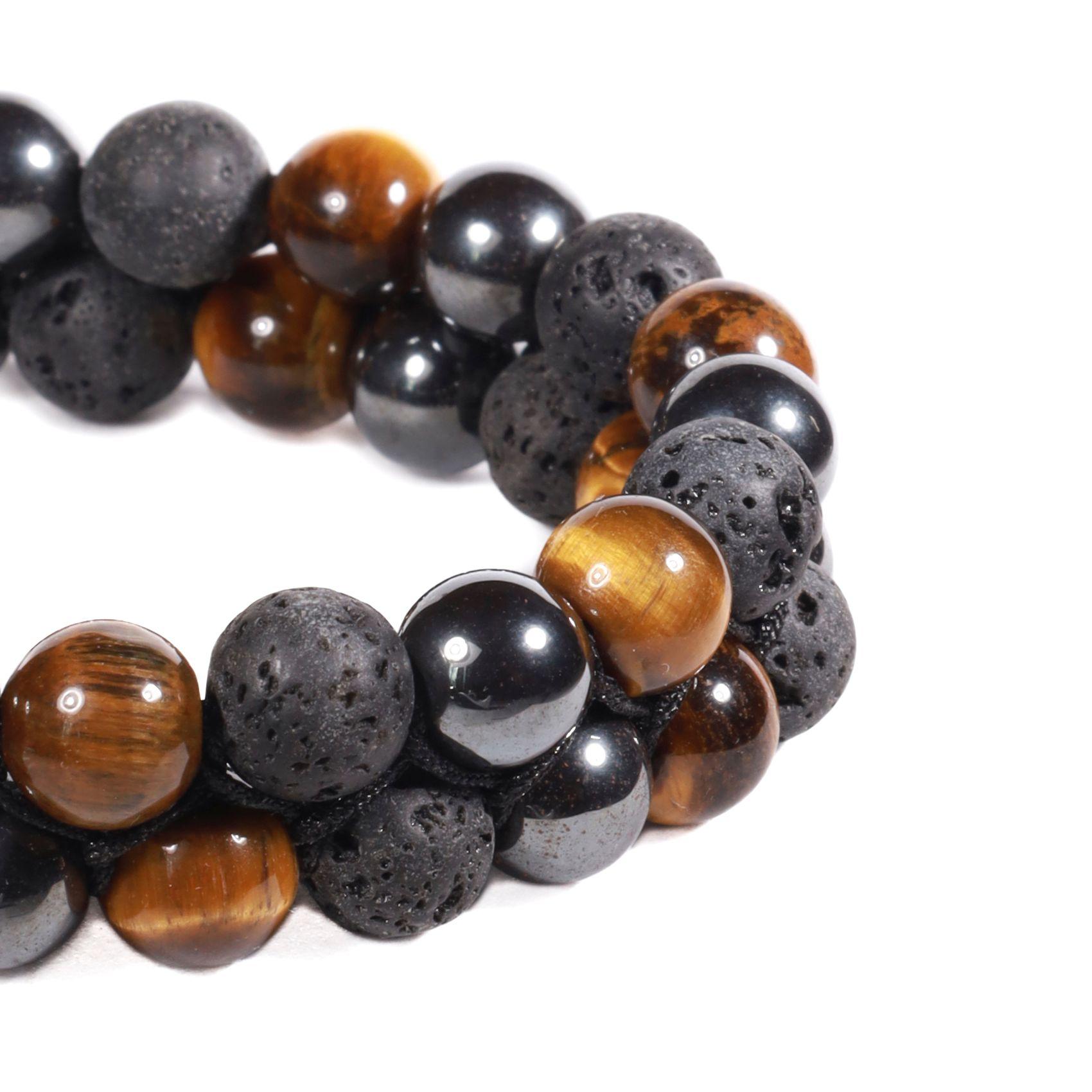 BRAZALETE UNISEX GINO RODINIS B503 | Beige/Negro/Acero-2
