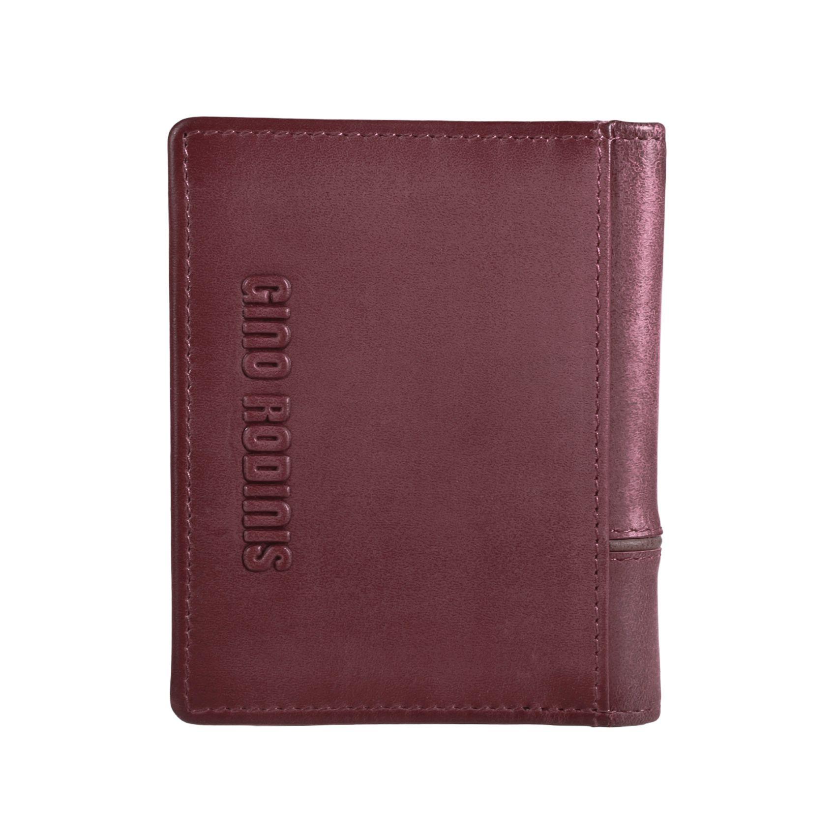 Tarjetero de cuero Hombre Texas 1.165 Rojo/Marrón-3