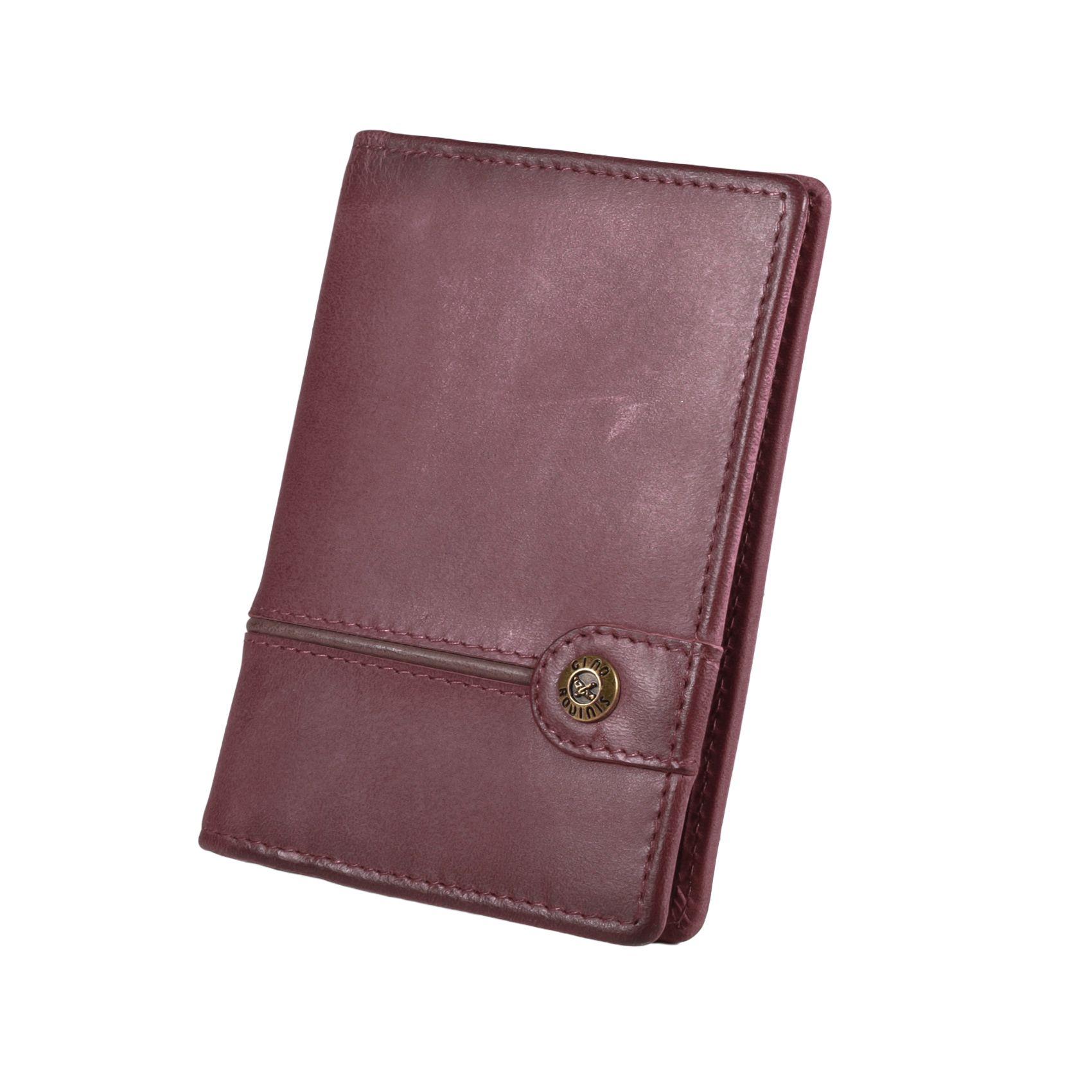 Tarjetero de cuero Hombre Texas 1.165 Rojo/Marrón-4