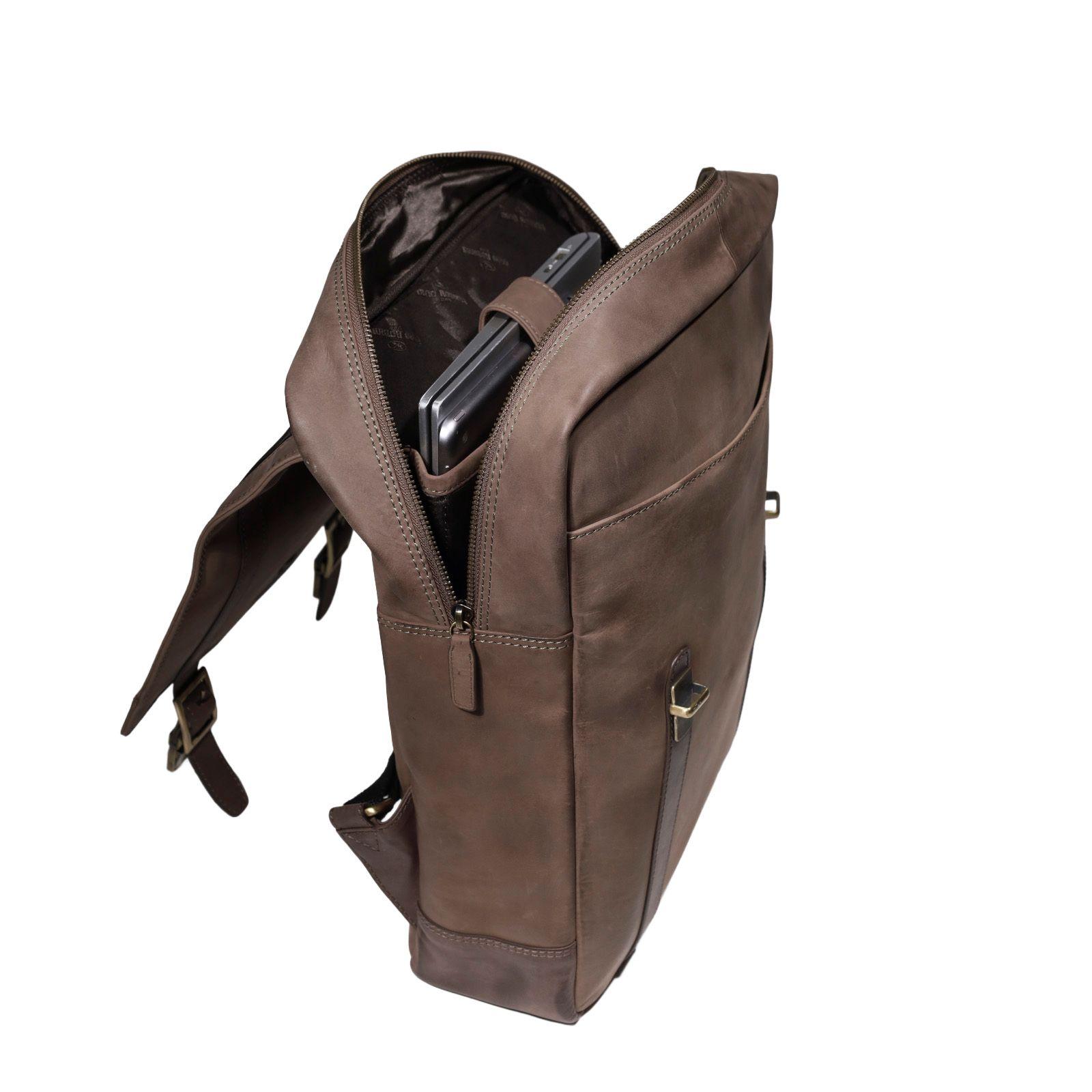 MOCHILA HOMBRE  GINO RODINIS  2114 CAFÉ-4