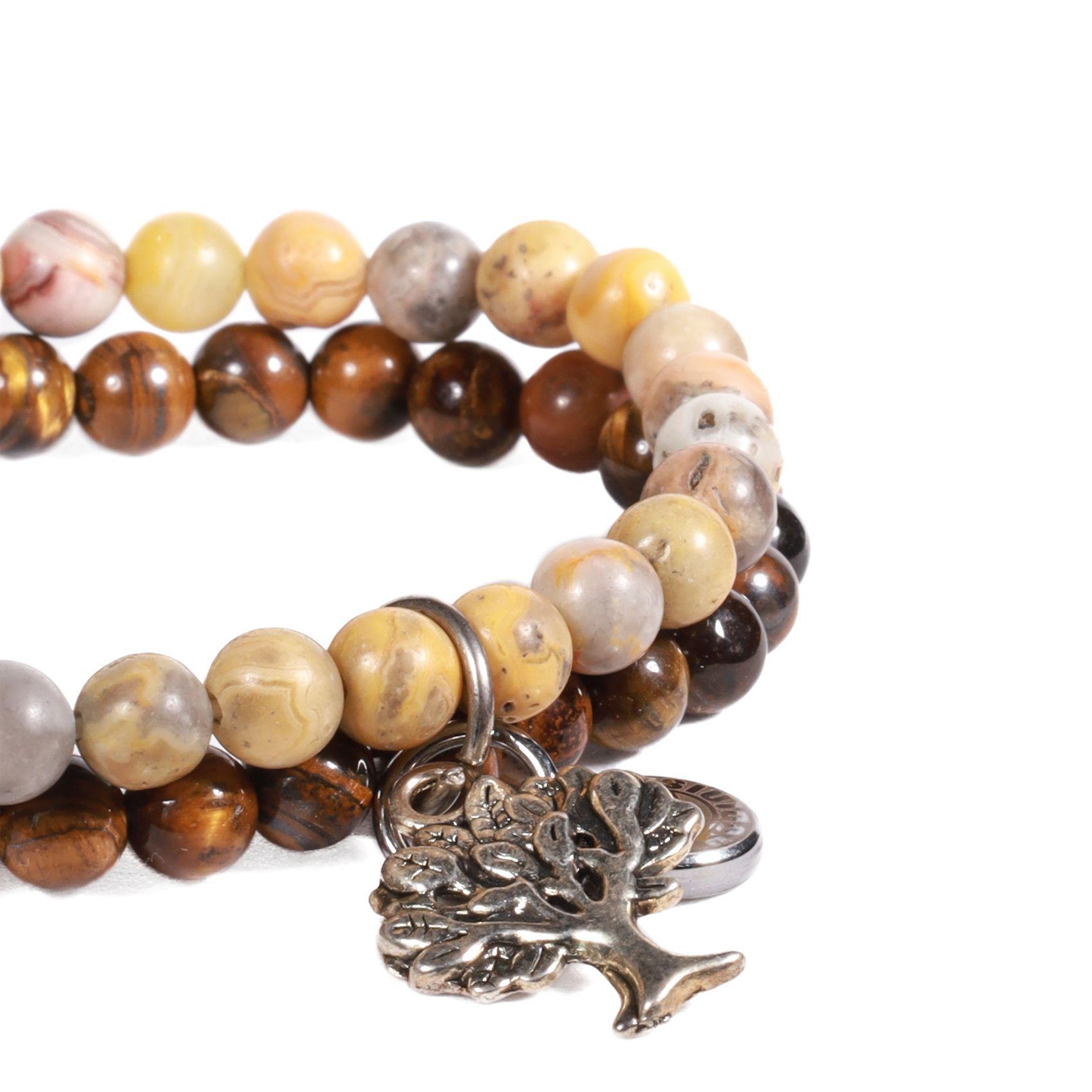 BRAZALETE UNISEX GINO RODINIS B508 | Marrón/Beige-2