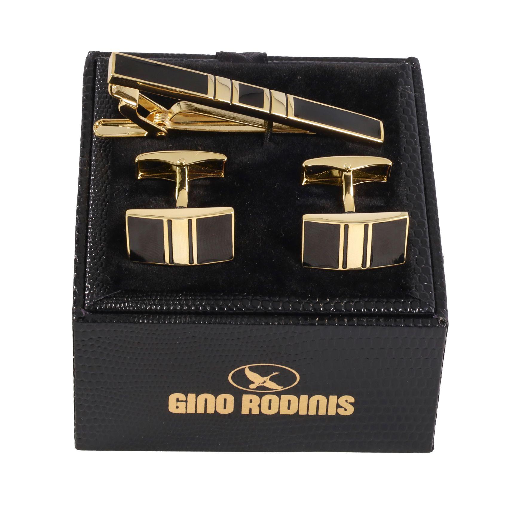 Set Pasador De Corbata Y Collera  Gino Rodinis PAS018 -0