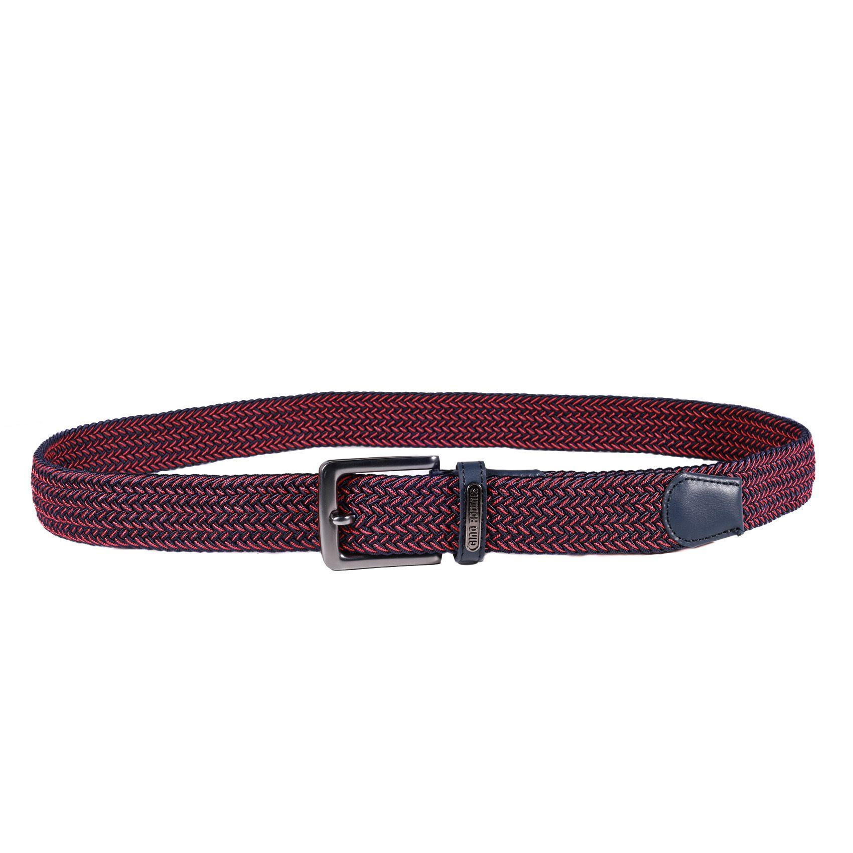 CINTURÓN ELASTICADO GINO RODINIS HOMBRE 2518 AZUL/ROJO L-XL-2