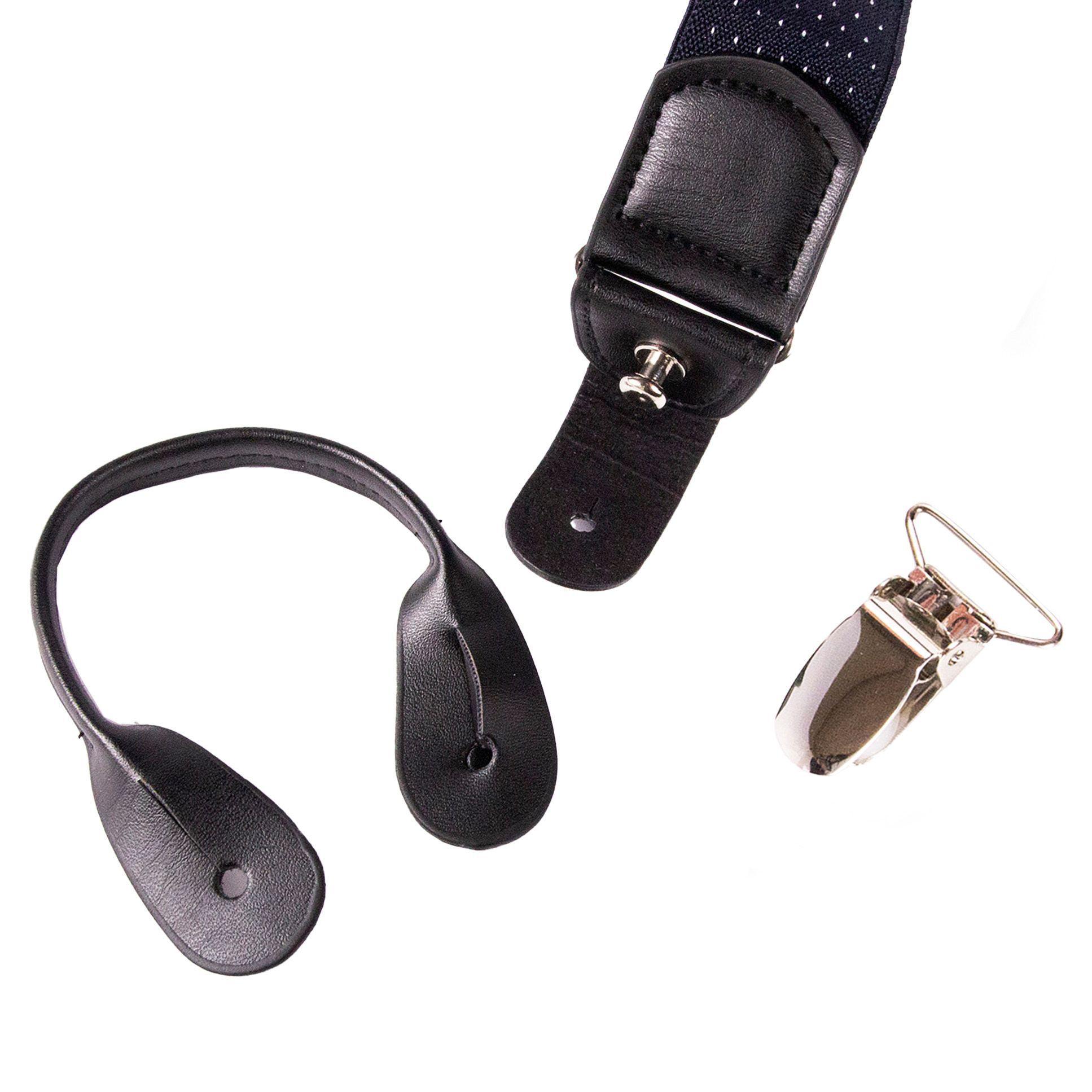 Suspensor Gino Rodinis Negro con rombos color Gris  SP015-3