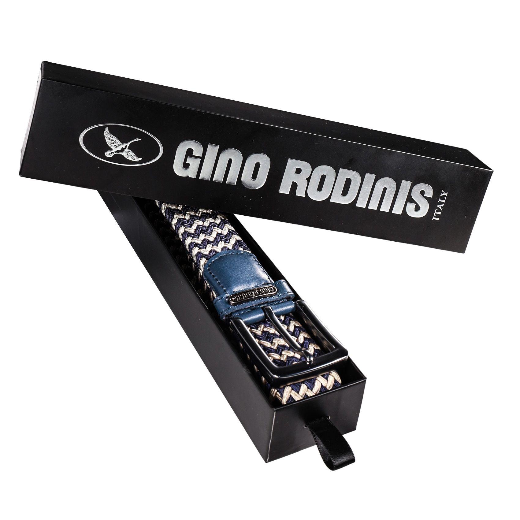  CINTURÓN ELASTICADO GINO RODINIS HOMBRE 2520 AZUL/BEIGE S-M -4