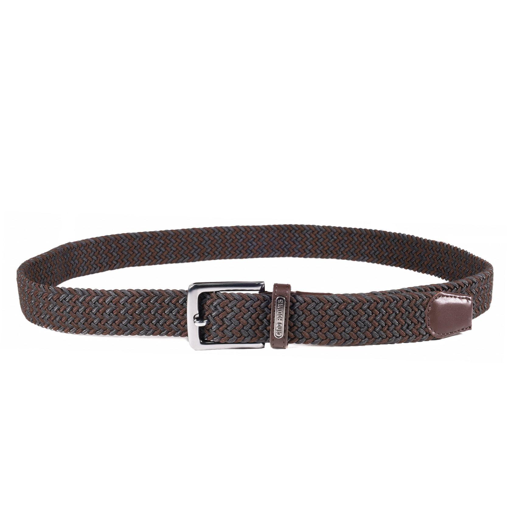 CINTURÓN ELASTICADO GINO RODINIS HOMBRE 2516 NEGRO/MARRON L-XL-2