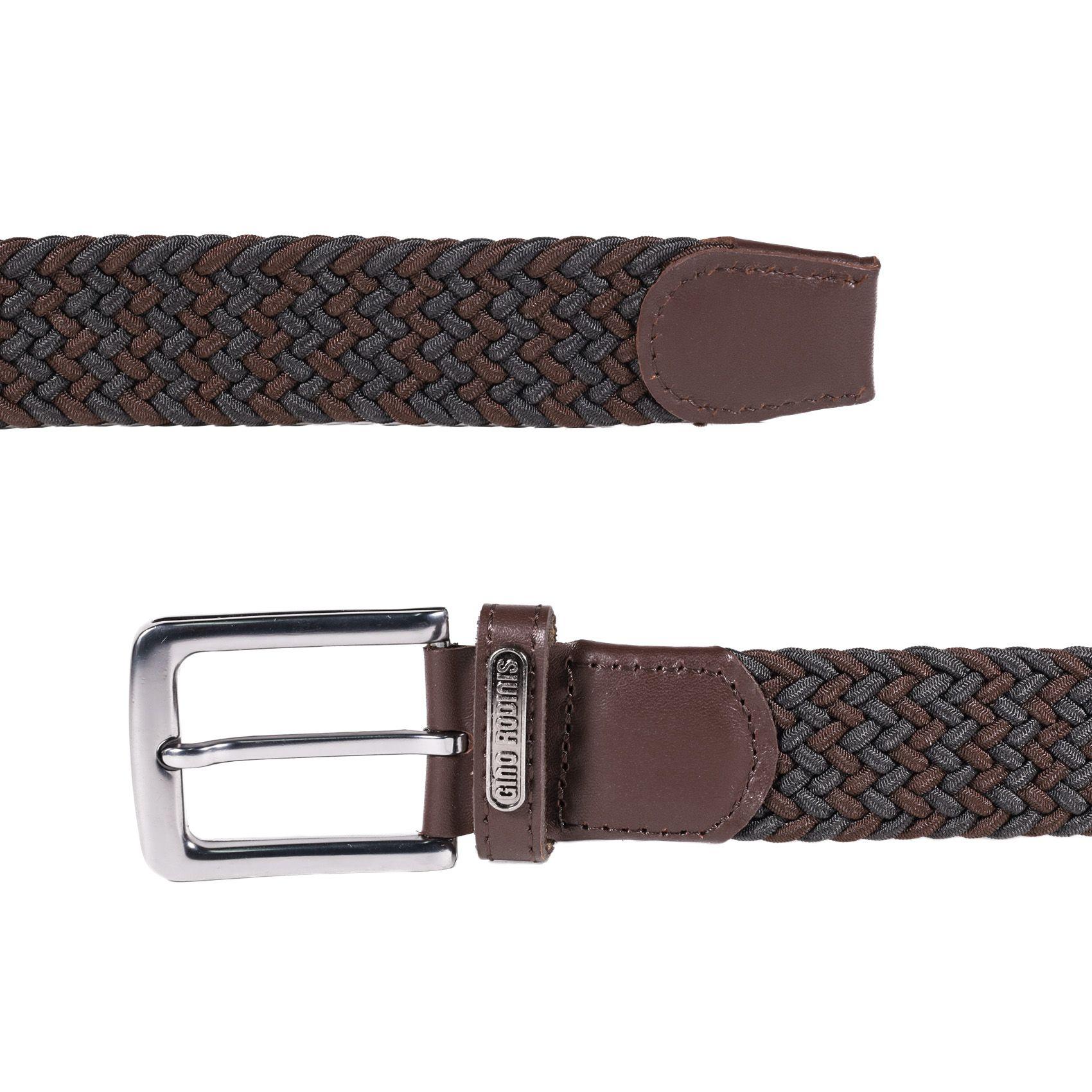 CINTURÓN ELASTICADO GINO RODINIS HOMBRE 2516 NEGRO/MARRON L-XL-3