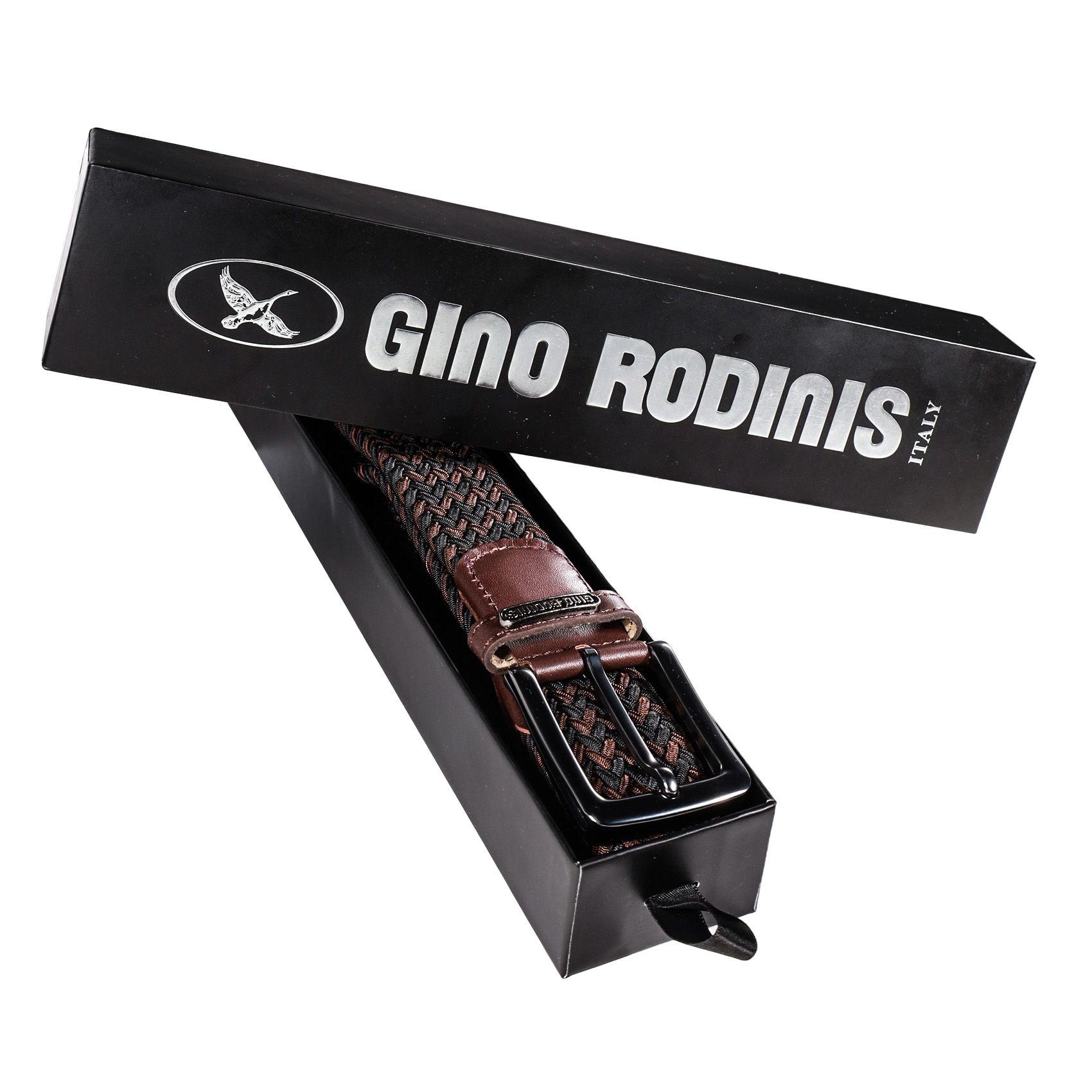 CINTURÓN ELASTICADO GINO RODINIS HOMBRE 2516 NEGRO/MARRON L-XL-4