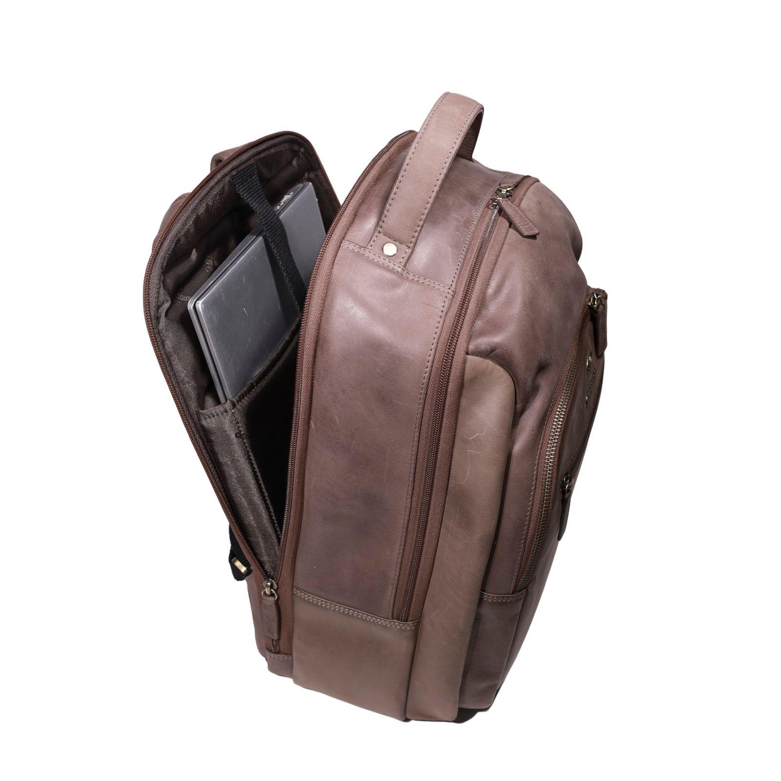 MOCHILA HOMBRE  GINO RODINIS  2113 CAFÉ-4