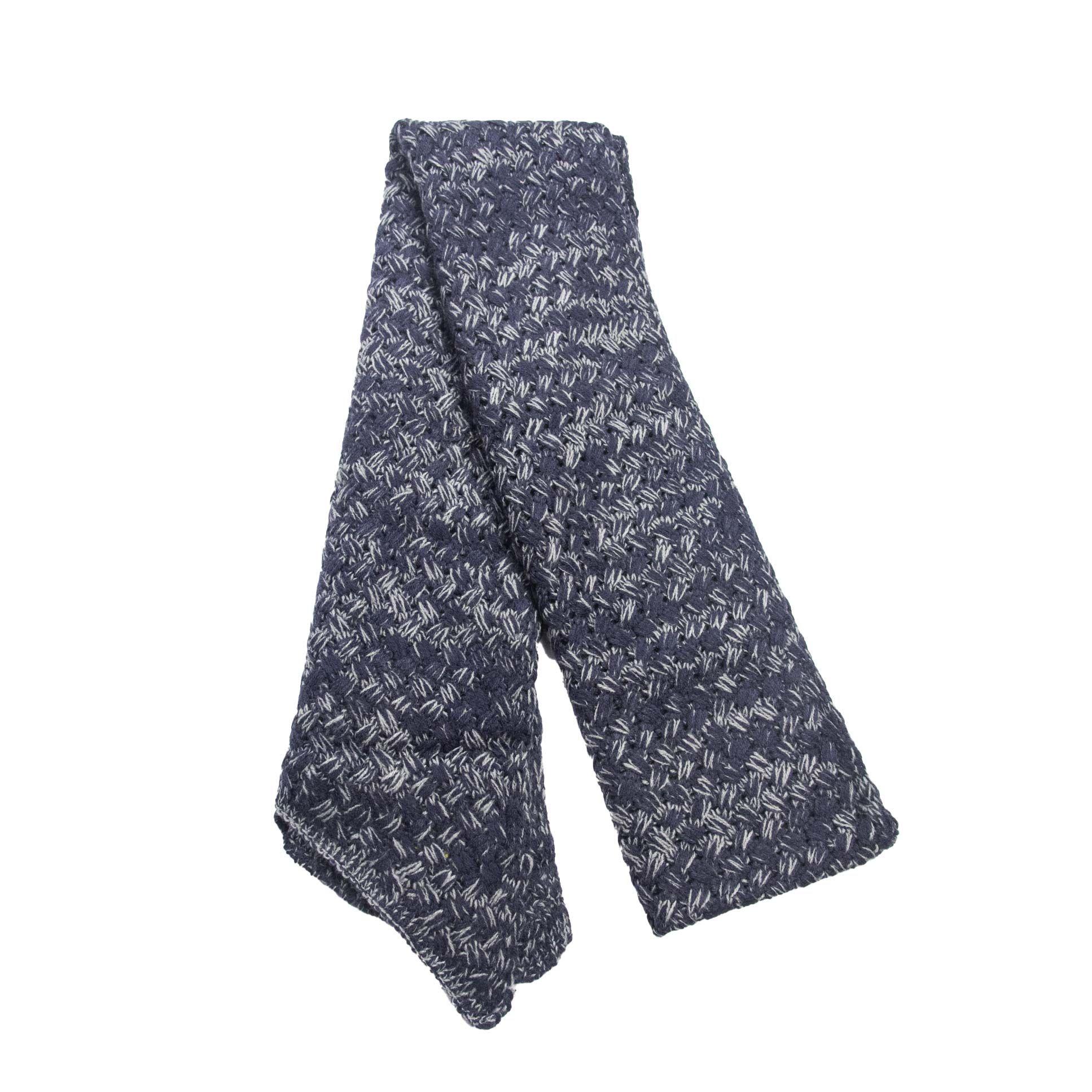 Bufanda 2037 Unisex Azul con Gris-2