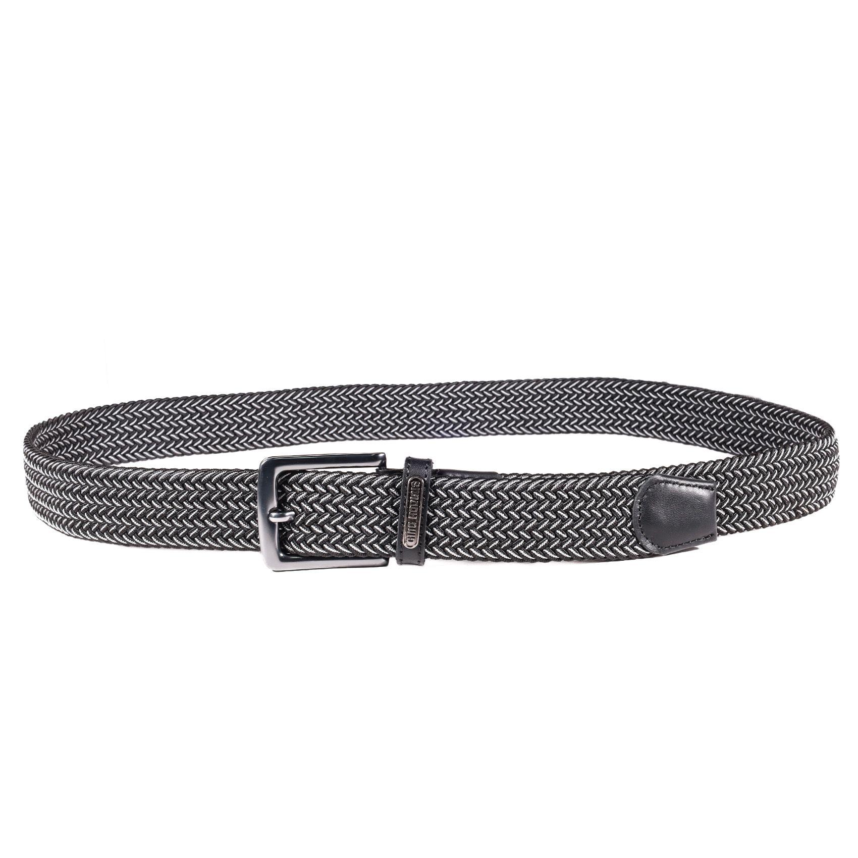  CINTURÓN ELASTICADO GINO RODINIS HOMBRE 2521 NEGRO/GRIS L-XL-2