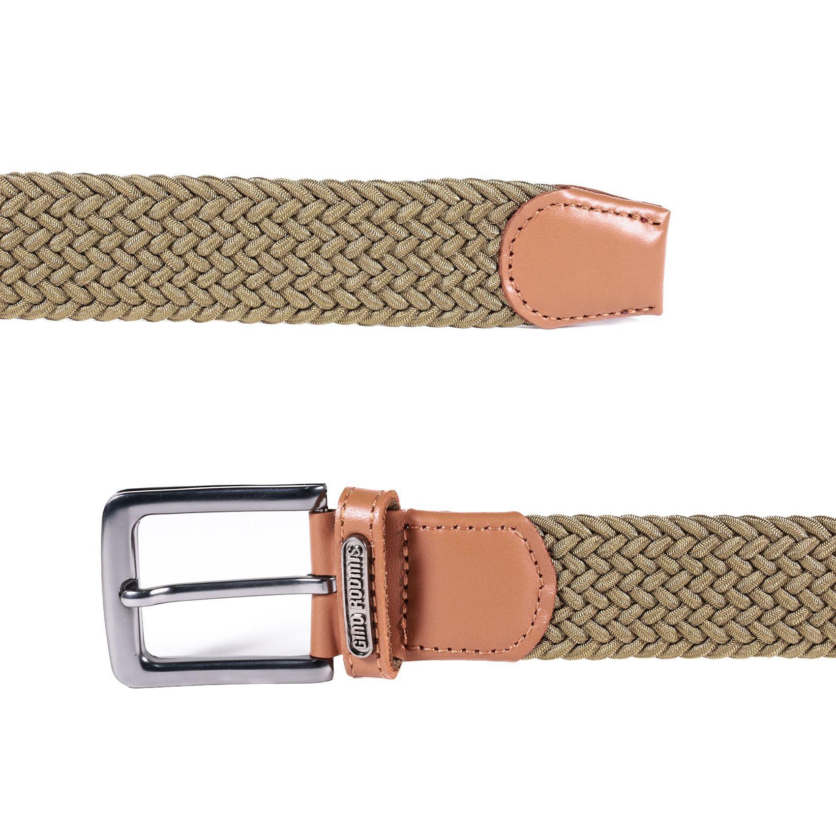 CINTURÓN ELASTICADO GINO RODINIS HOMBRE  2512 OLIVO L-XL-3