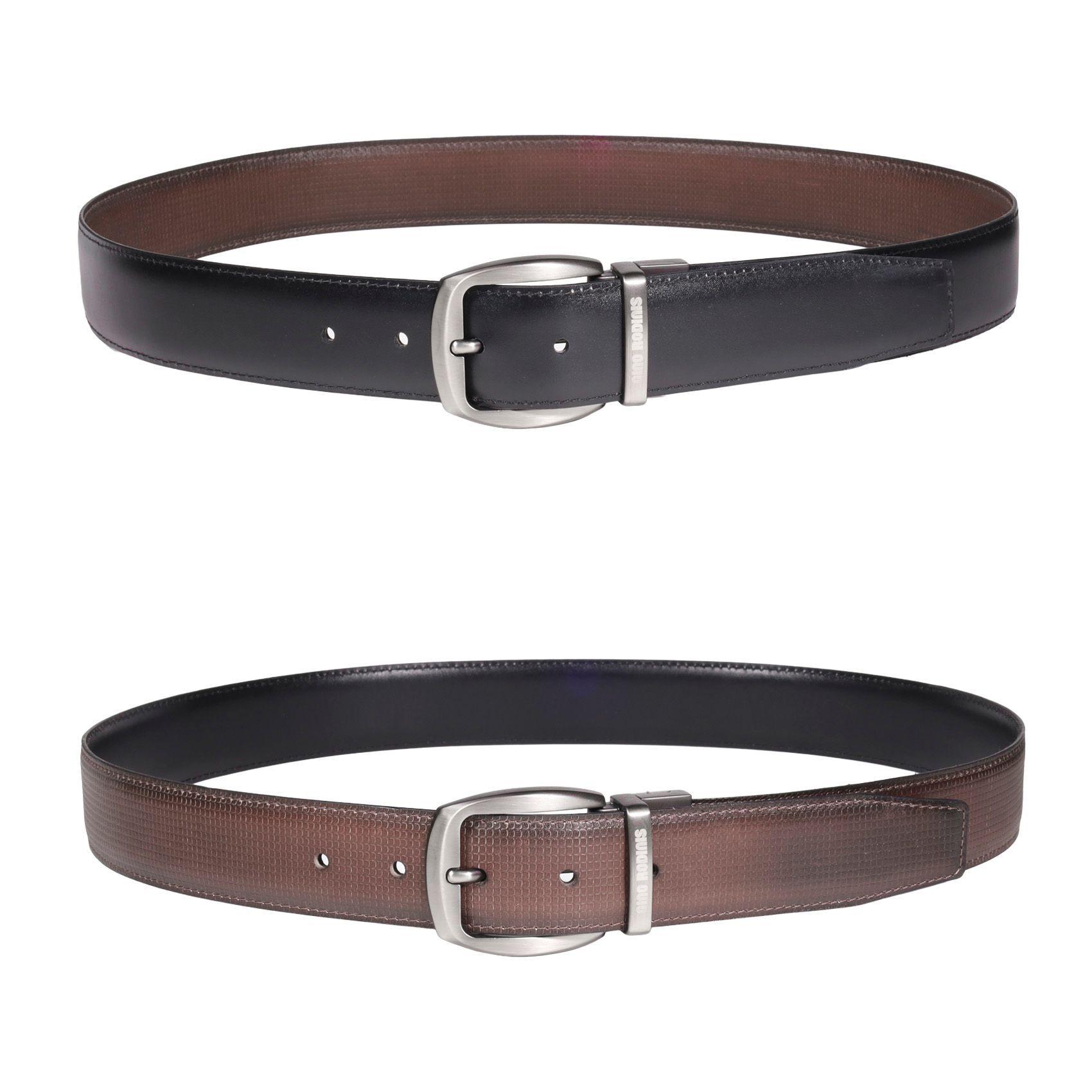 CINTURON REVERSIBLE HOMBRE  GINO RODINIS  2524  |  CAFÉ TALLA 85-2