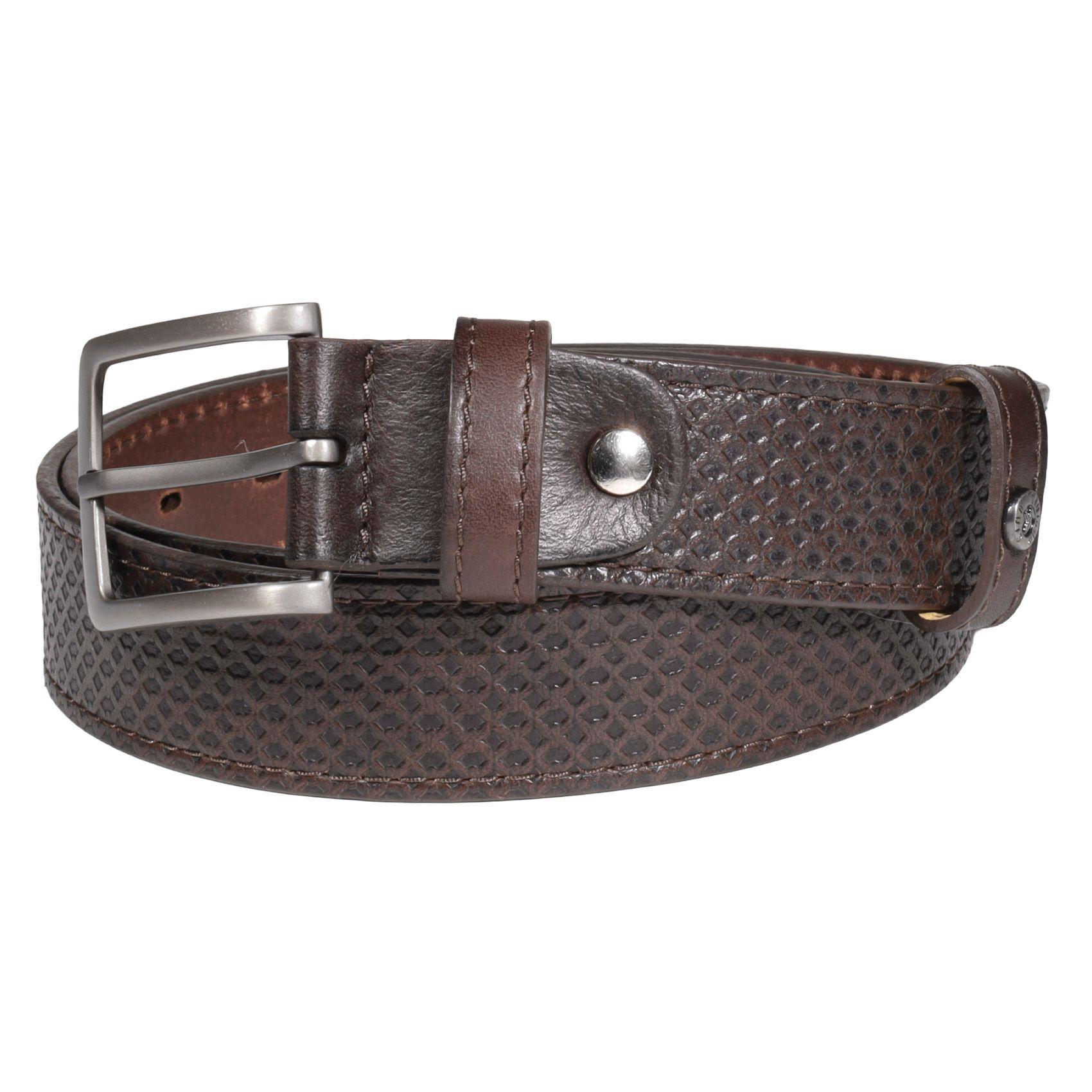 CINTURON CUERO HOMBRE  GINO RODINIS  2525  |  CAFÉ TALLA 90-0