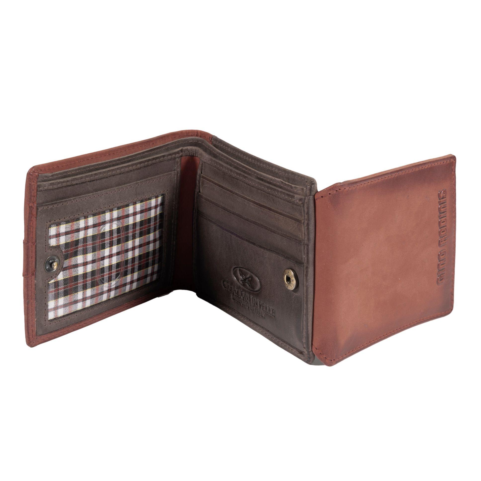 Billetera Gino Rodinis Texas 1.163 Rojo/Marrón-3