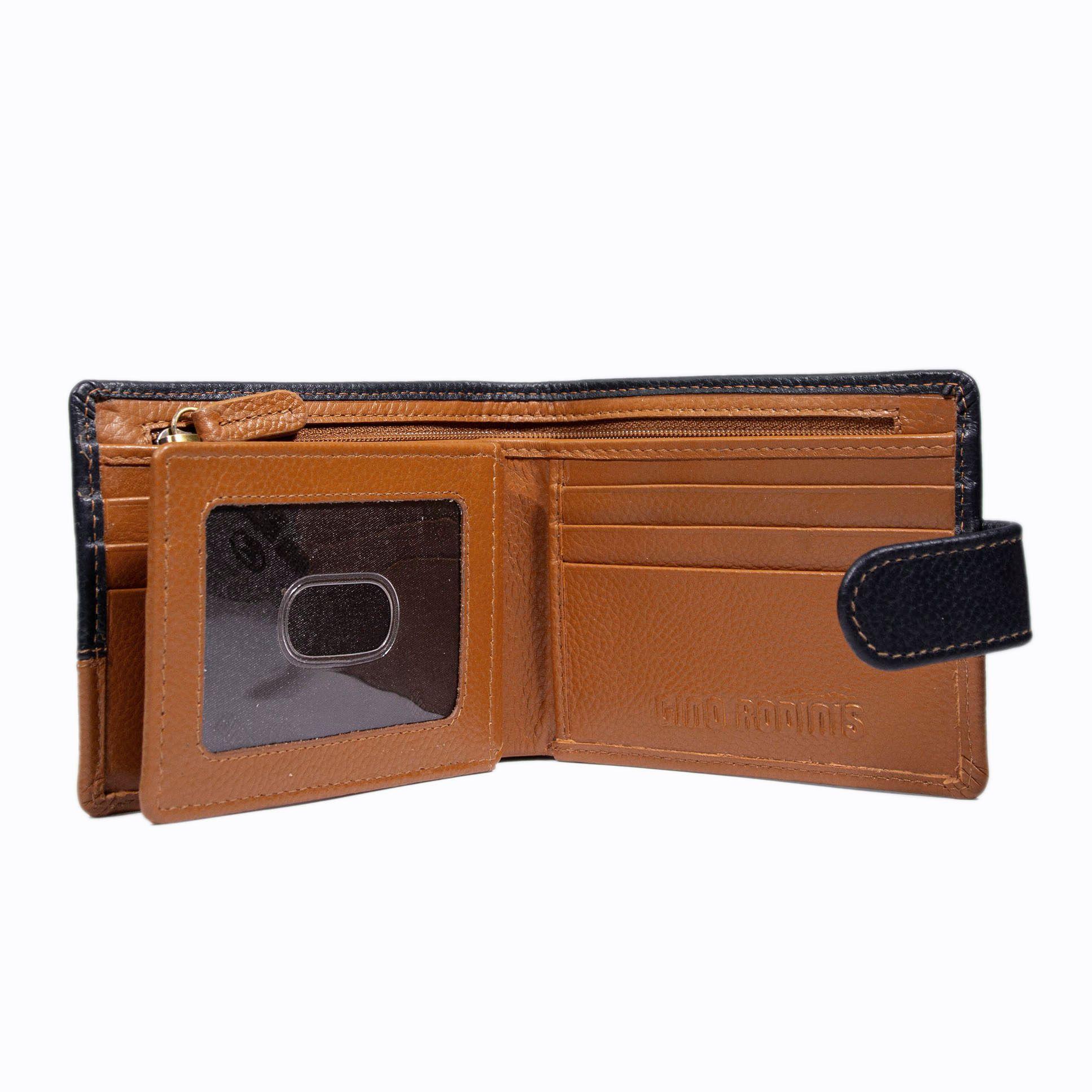 Billetera Hombre Capri 988 Azul/Naranjo Gino Rodinis-3