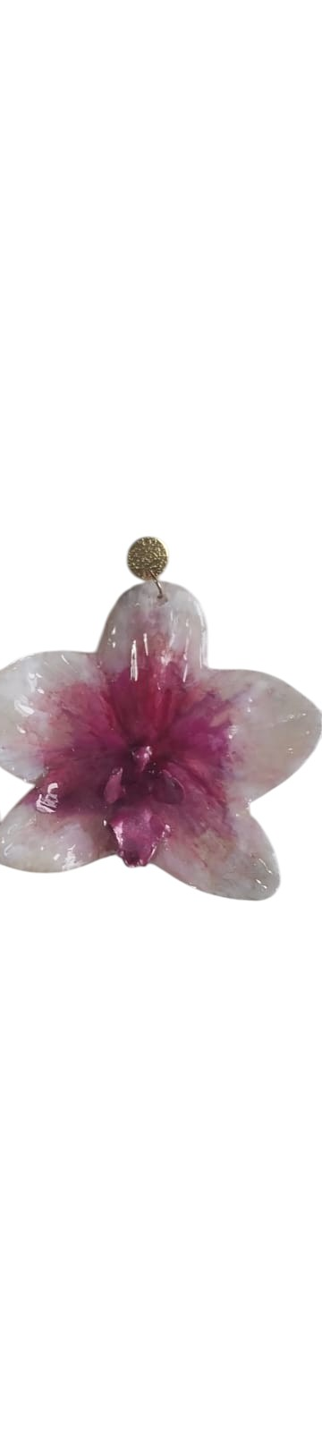 Pendientes Flor Orqu dea Rosa-1