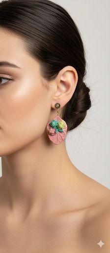 Pendientes Jard n Rosado-2