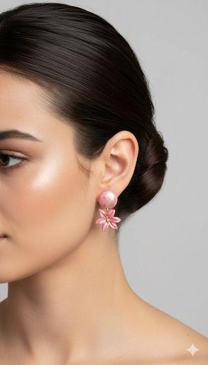 Pendientes Flor Rosa Encanto-3