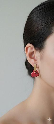 Pendientes Corazón Floral-3