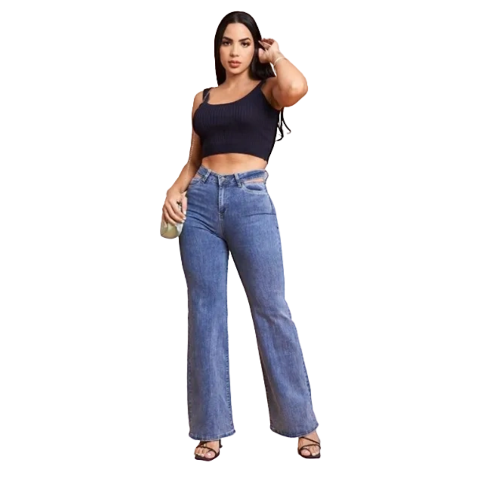 Jean Mom Flare Bota Ancha Diseño Colombiano-0
