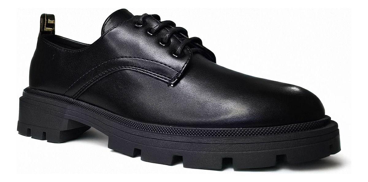 Zapatos Oxford Negros | Mujer con Cordones y Estilo - 7700-0