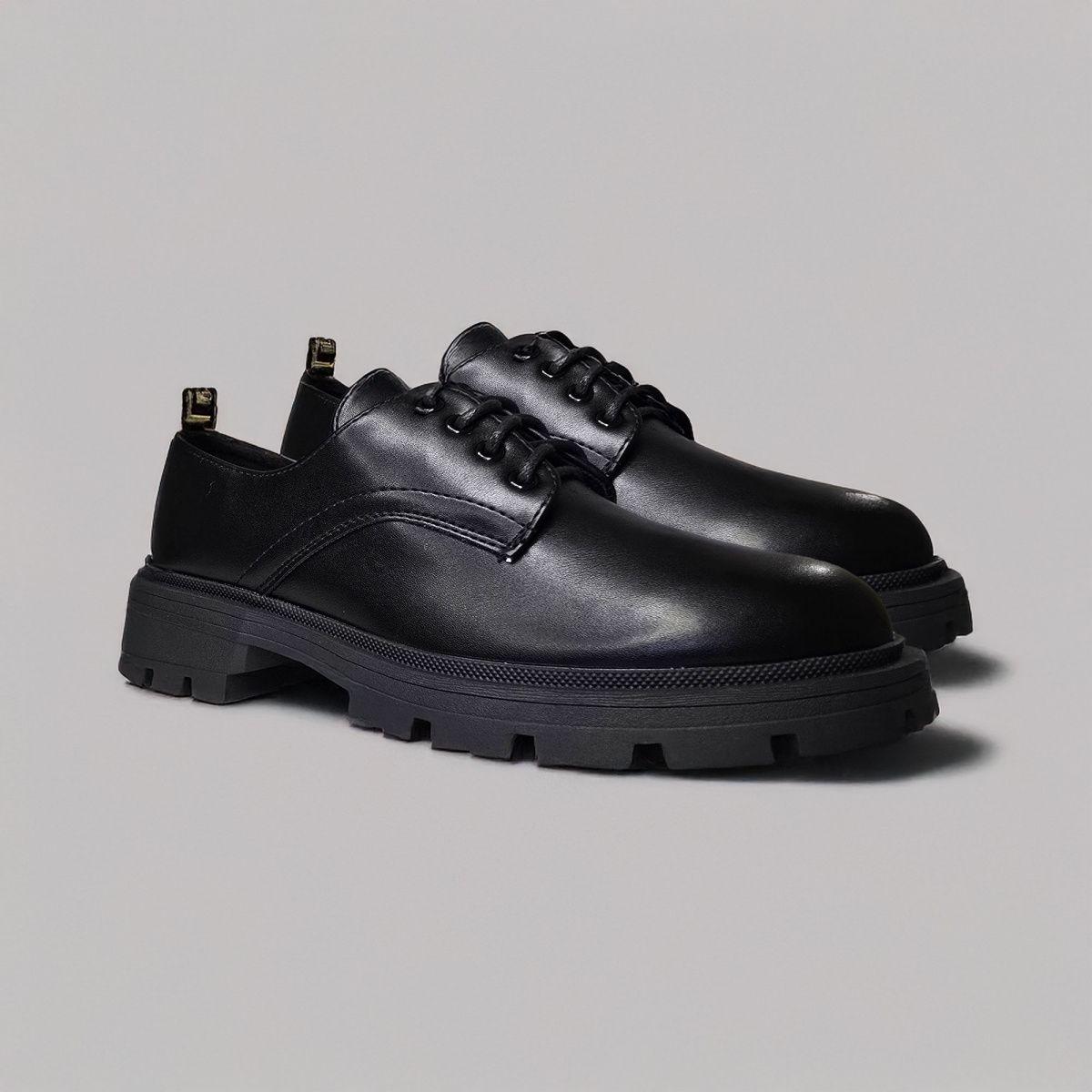 Zapatos Oxford Negros | Mujer con Cordones y Estilo - 7700-2