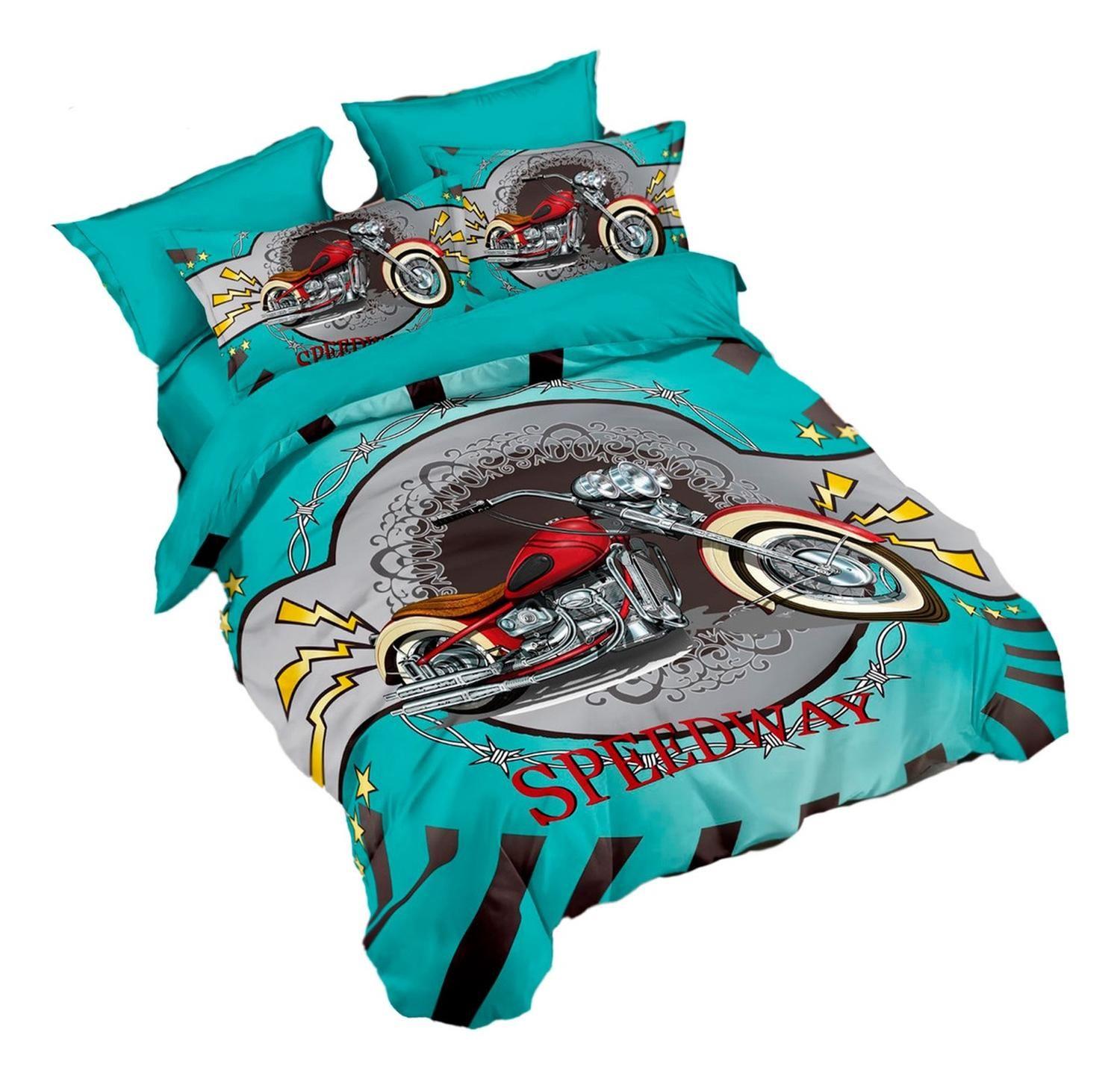 Cubrecama Quilt Verano 1.5 Plazas +Funda 50x70 -Diseño Shopper S 594-2