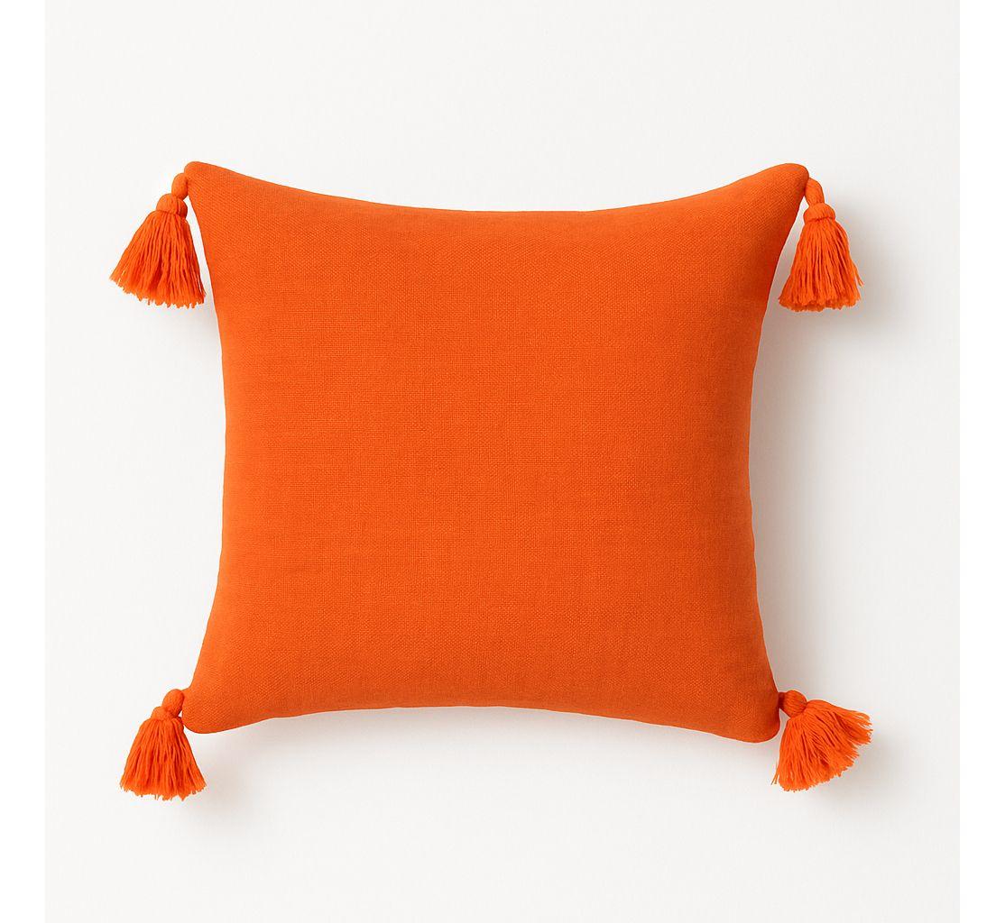 Funda Decorativa 45x45 cm | Naranja y Borlas Chic - 615-0