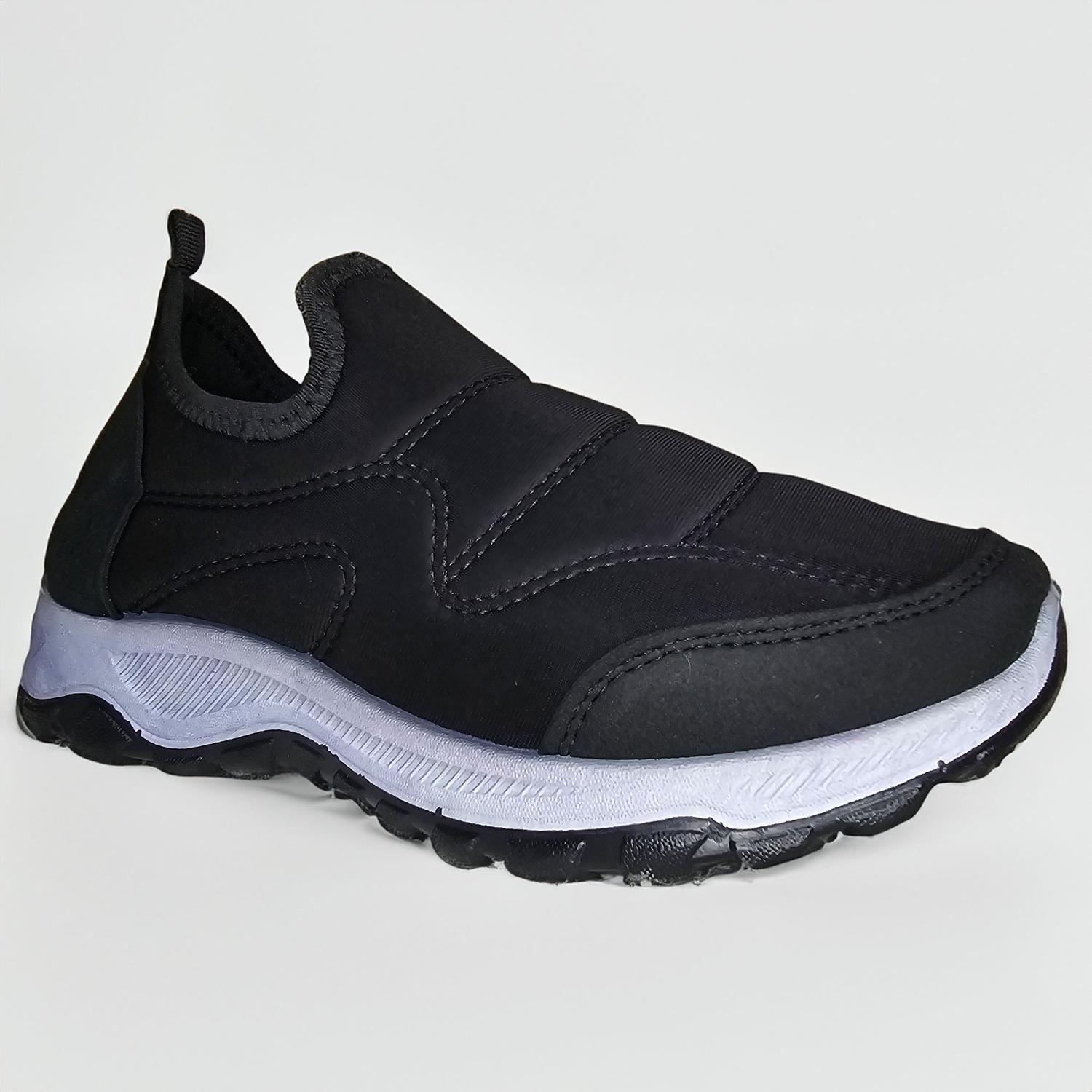 Zapatillas Deportivas Transpirables Caminata Negro Clasic 7612-4