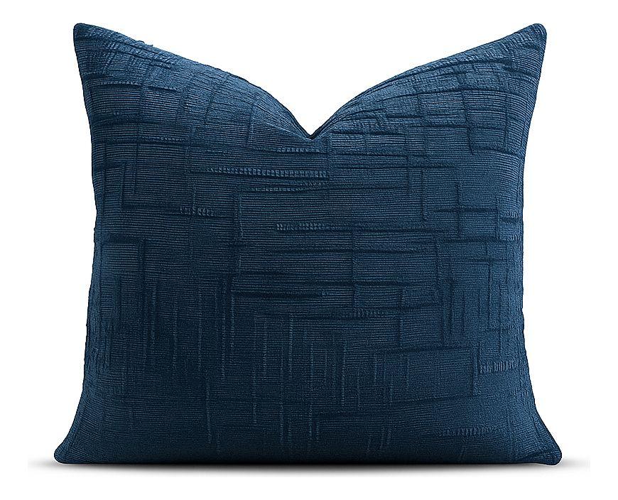 Funda cojín 45x45 color azul textura chenille sofá cama 744-0