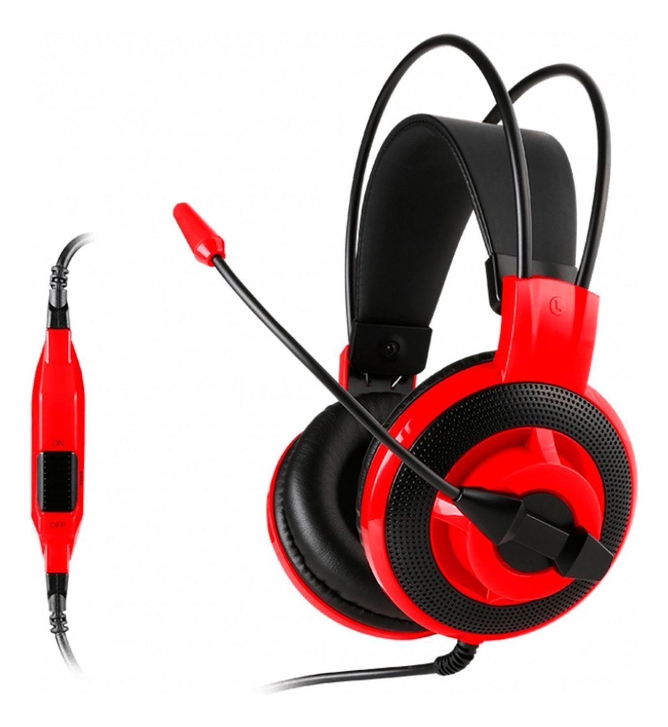 Audífonos Gamer Msi Gaming Gear Ds501 Red/black 3.5mm-2