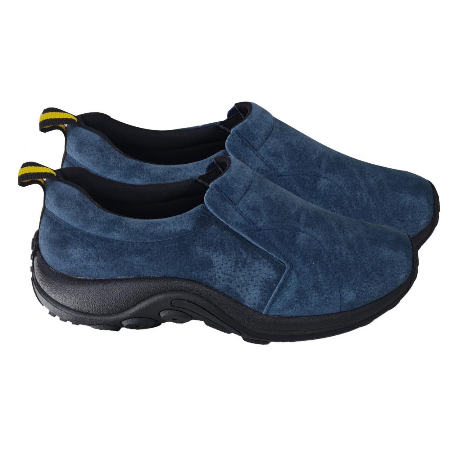 Zapatos De Hombre De Cuero Gamuzado Azul Casual 2132-2