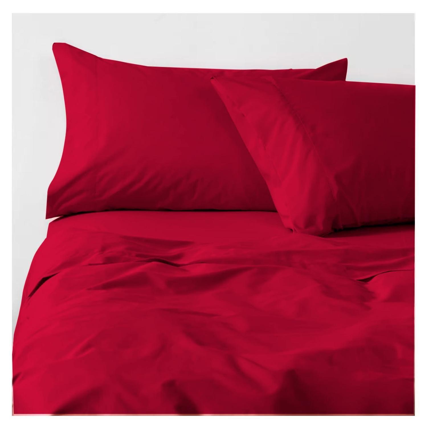 Sábanas 3000 Hilos 2.0 plazas Diseño Americano Burdeo-0