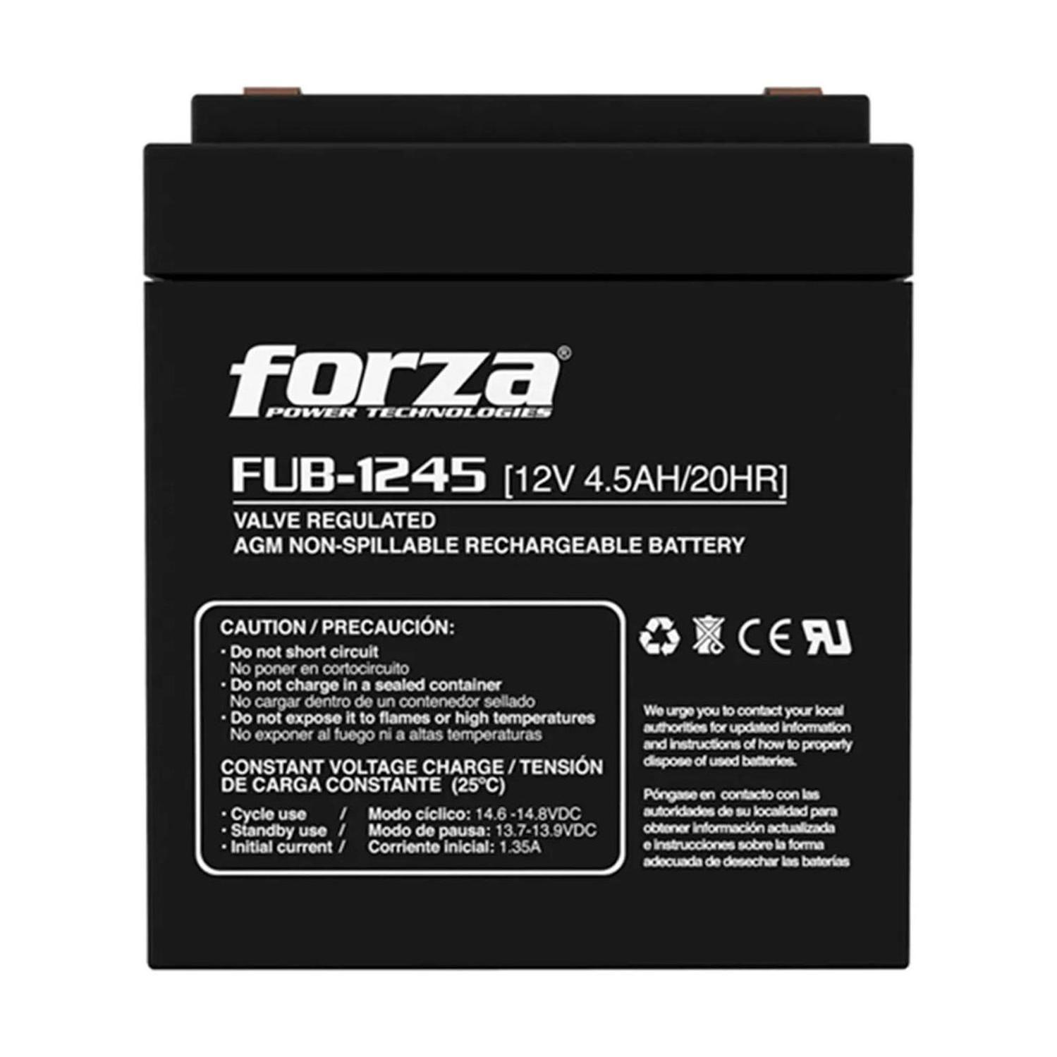 Bateria De Respaldo Forza Fub-1245 12v Recargable-0